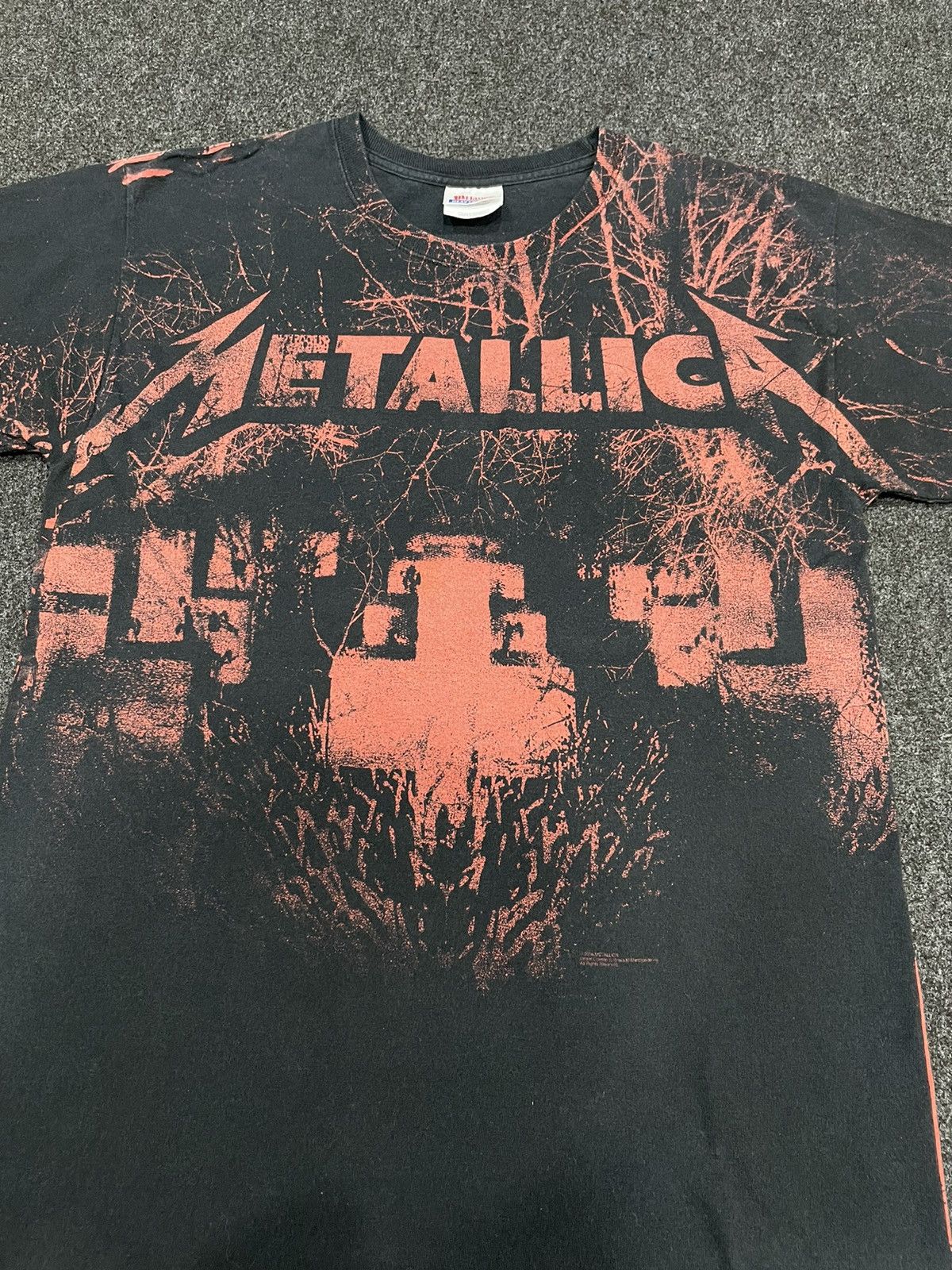 Band Tees × Hanes × Vintage Vintage y2k Rare Design Band Metallica FULLPRINT AOP Tee Size US M / EU 48-50 / 2 - 2 Thumbnail