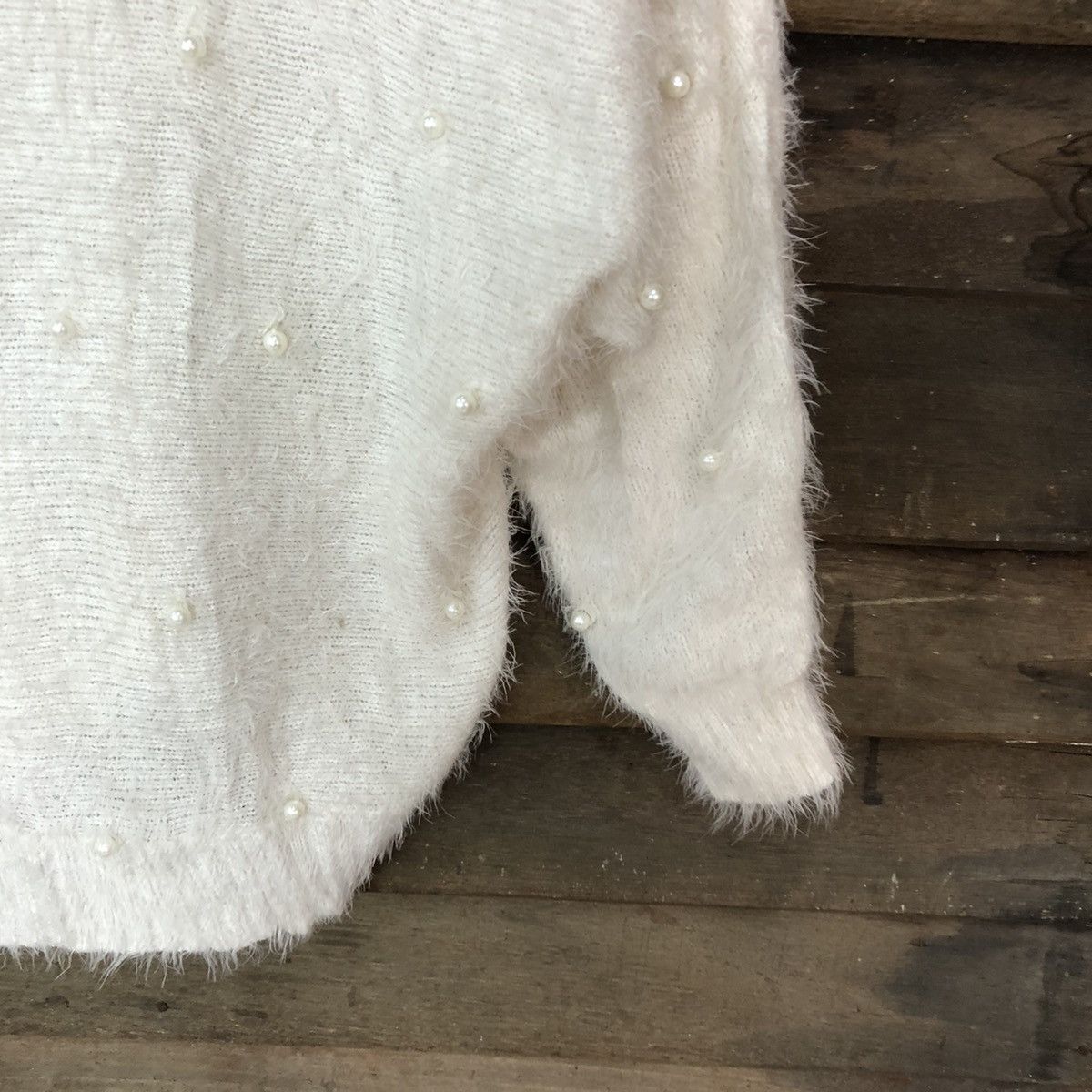 Japanese Brand × Other Gorce White Shag Shaggy Fur Mohair Knitwear #6983 Size US M / EU 48-50 / 2 - 5 Thumbnail