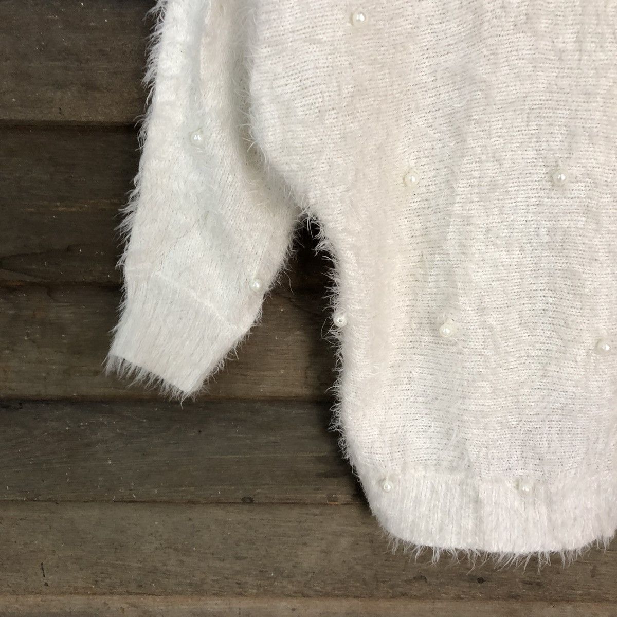 Japanese Brand × Other Gorce White Shag Shaggy Fur Mohair Knitwear #6983 Size US M / EU 48-50 / 2 - 4 Thumbnail