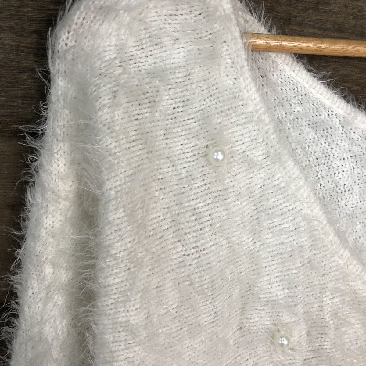 Japanese Brand × Other Gorce White Shag Shaggy Fur Mohair Knitwear #6983 Size US M / EU 48-50 / 2 - 7 Thumbnail