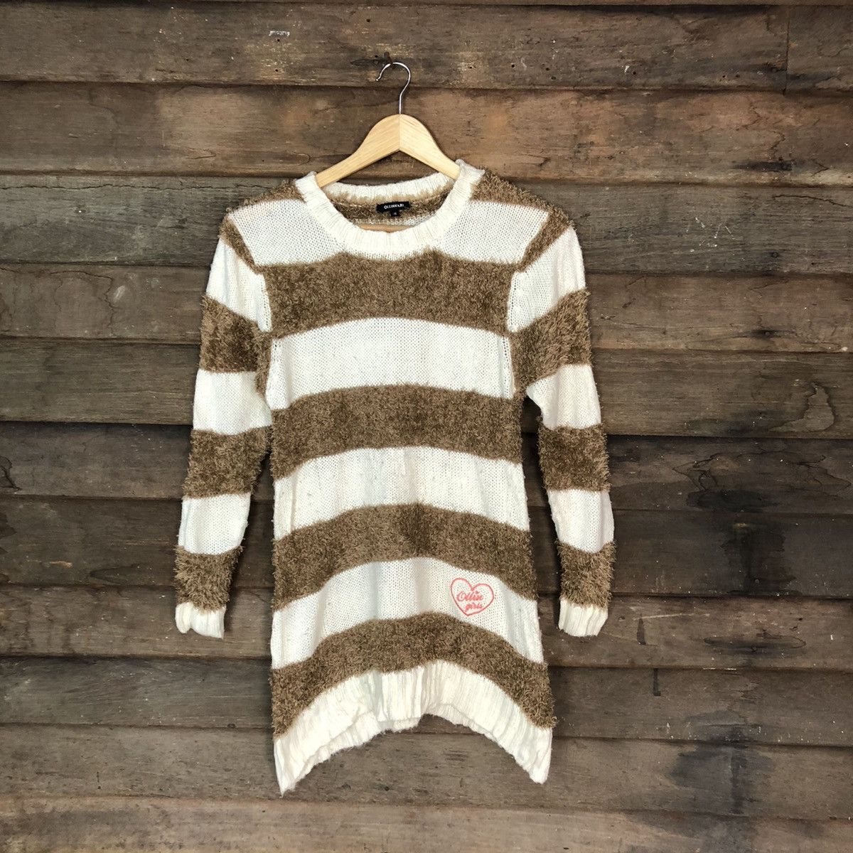 Homespun Knitwear × Japanese Brand × Solid and Striped Ollinknri Brown Shag Shaggy Fur Mohair Knitwear #6985 Size US S / EU 44-46 / 1 - 1 Thumbnail