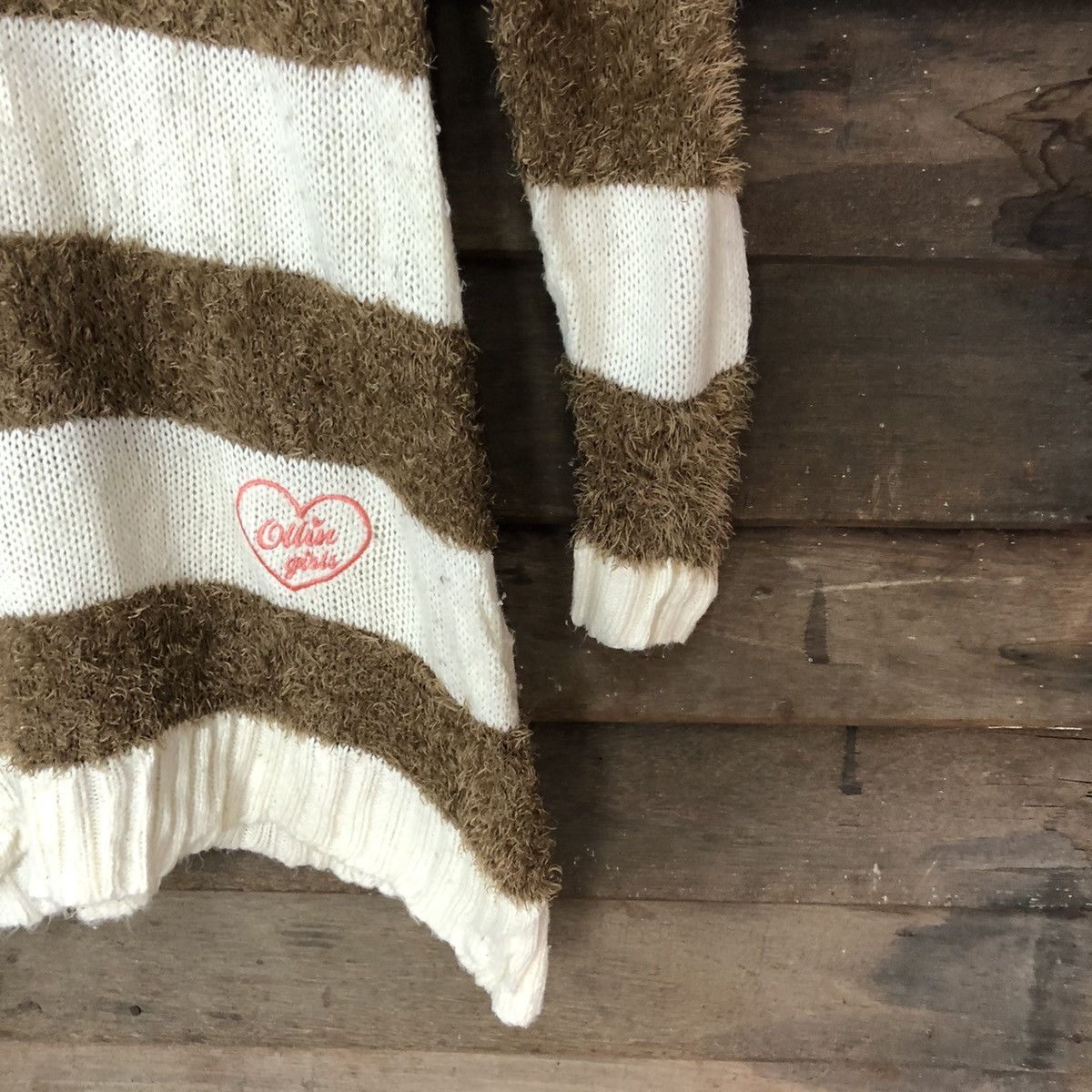 Homespun Knitwear × Japanese Brand × Solid and Striped Ollinknri Brown Shag Shaggy Fur Mohair Knitwear #6985 Size US S / EU 44-46 / 1 - 5 Thumbnail