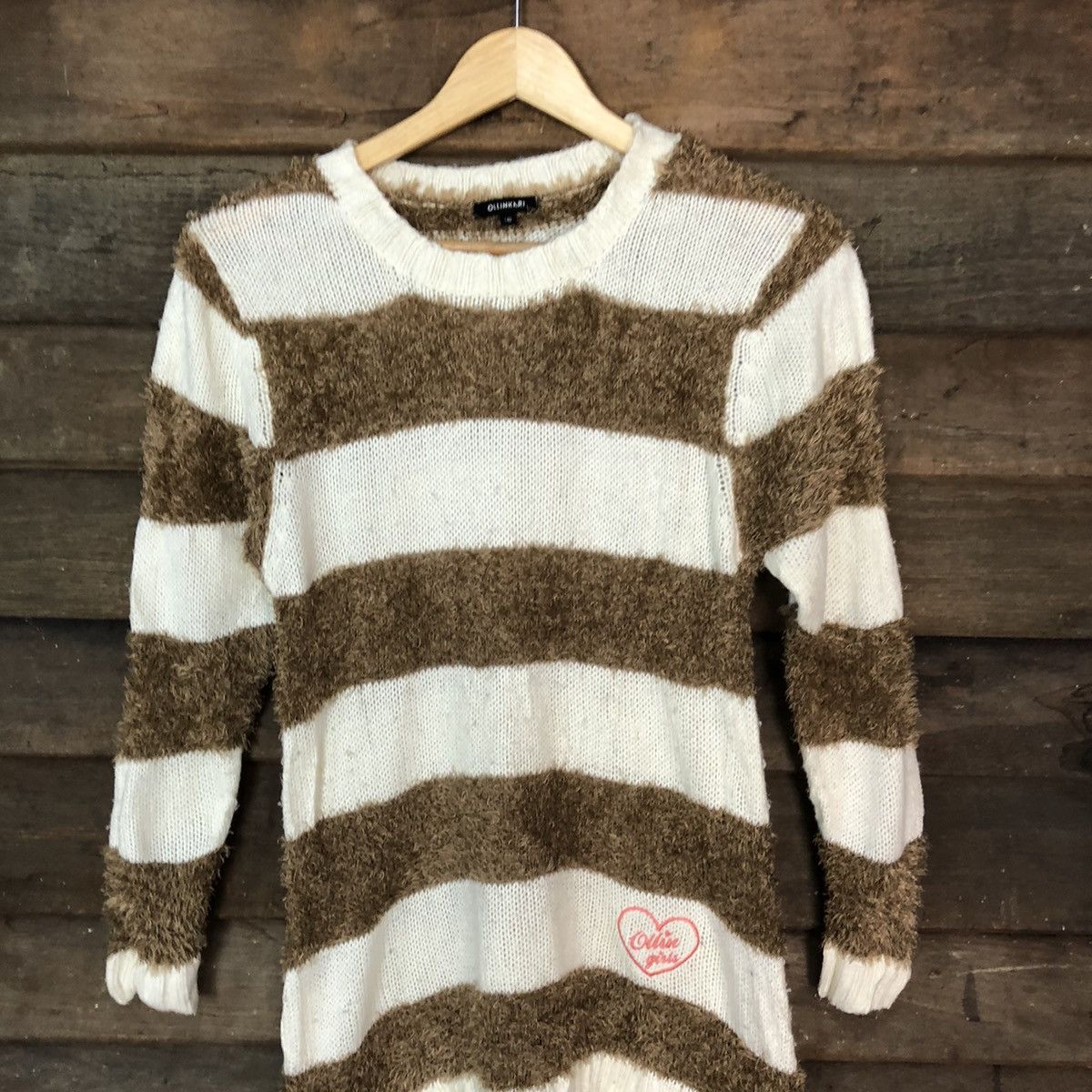 Homespun Knitwear × Japanese Brand × Solid and Striped Ollinknri Brown Shag Shaggy Fur Mohair Knitwear #6985 Size US S / EU 44-46 / 1 - 2 Thumbnail