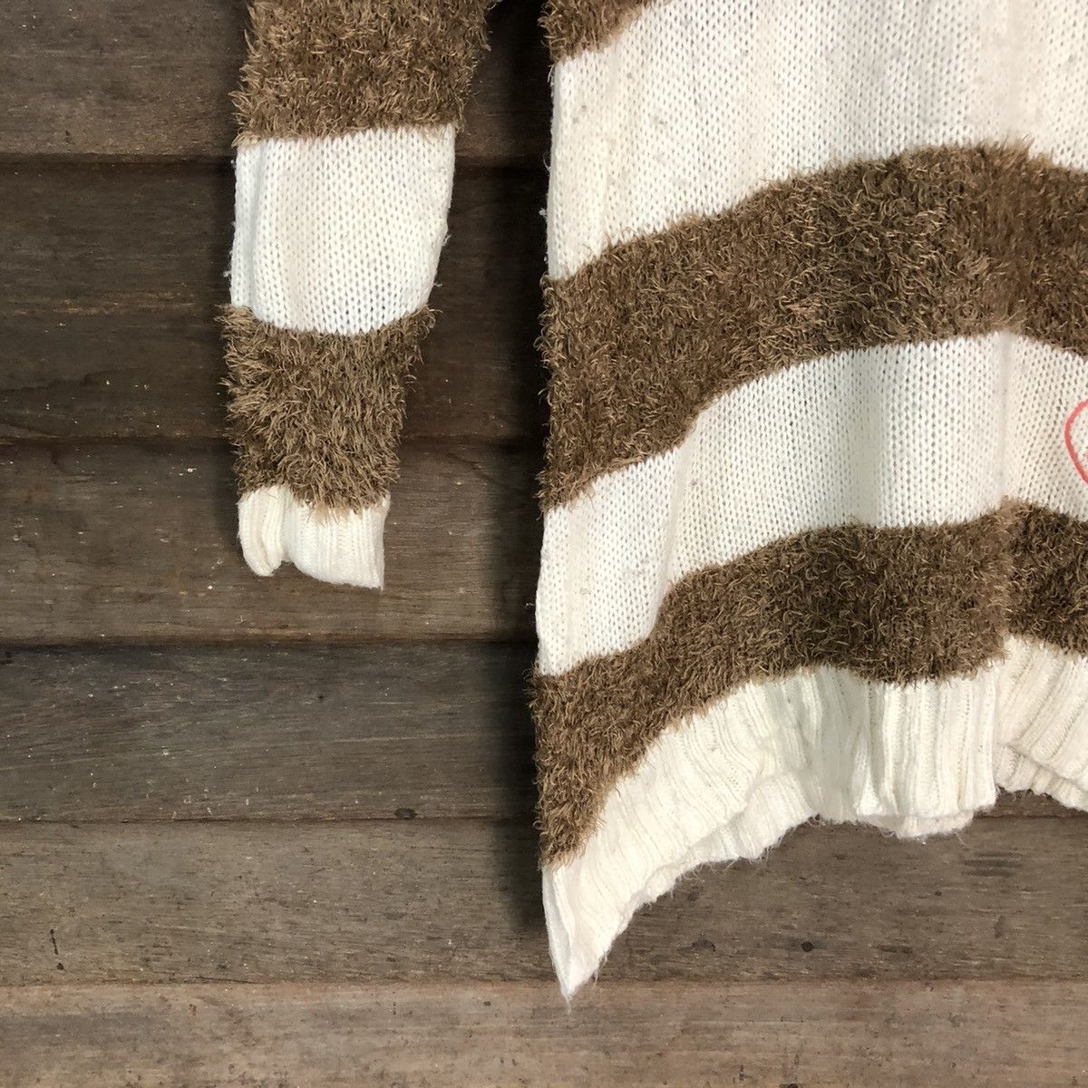 Homespun Knitwear × Japanese Brand × Solid and Striped Ollinknri Brown Shag Shaggy Fur Mohair Knitwear #6985 Size US S / EU 44-46 / 1 - 4 Thumbnail