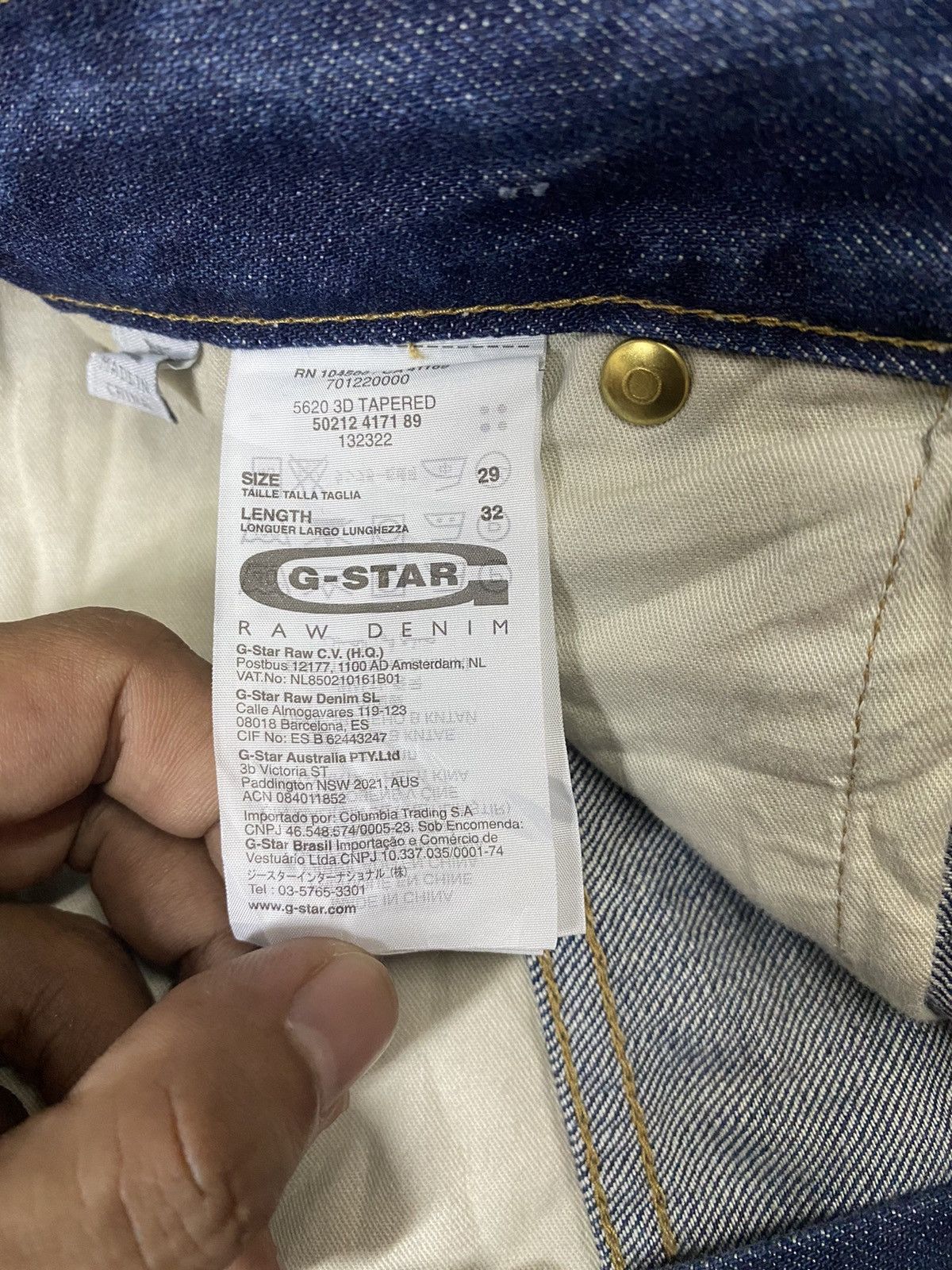 G-Star × Japanese Brand G Star Raw 3D Tapered Denim Biker Jeans @261 Size US 30 / EU 46 - 5 Thumbnail