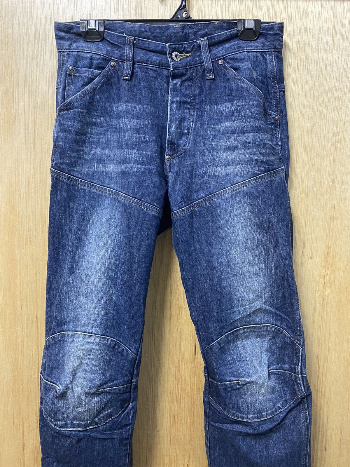 G-Star × Japanese Brand G Star Raw 3D Tapered Denim Biker Jeans @261 Size US 30 / EU 46 - 2 Thumbnail