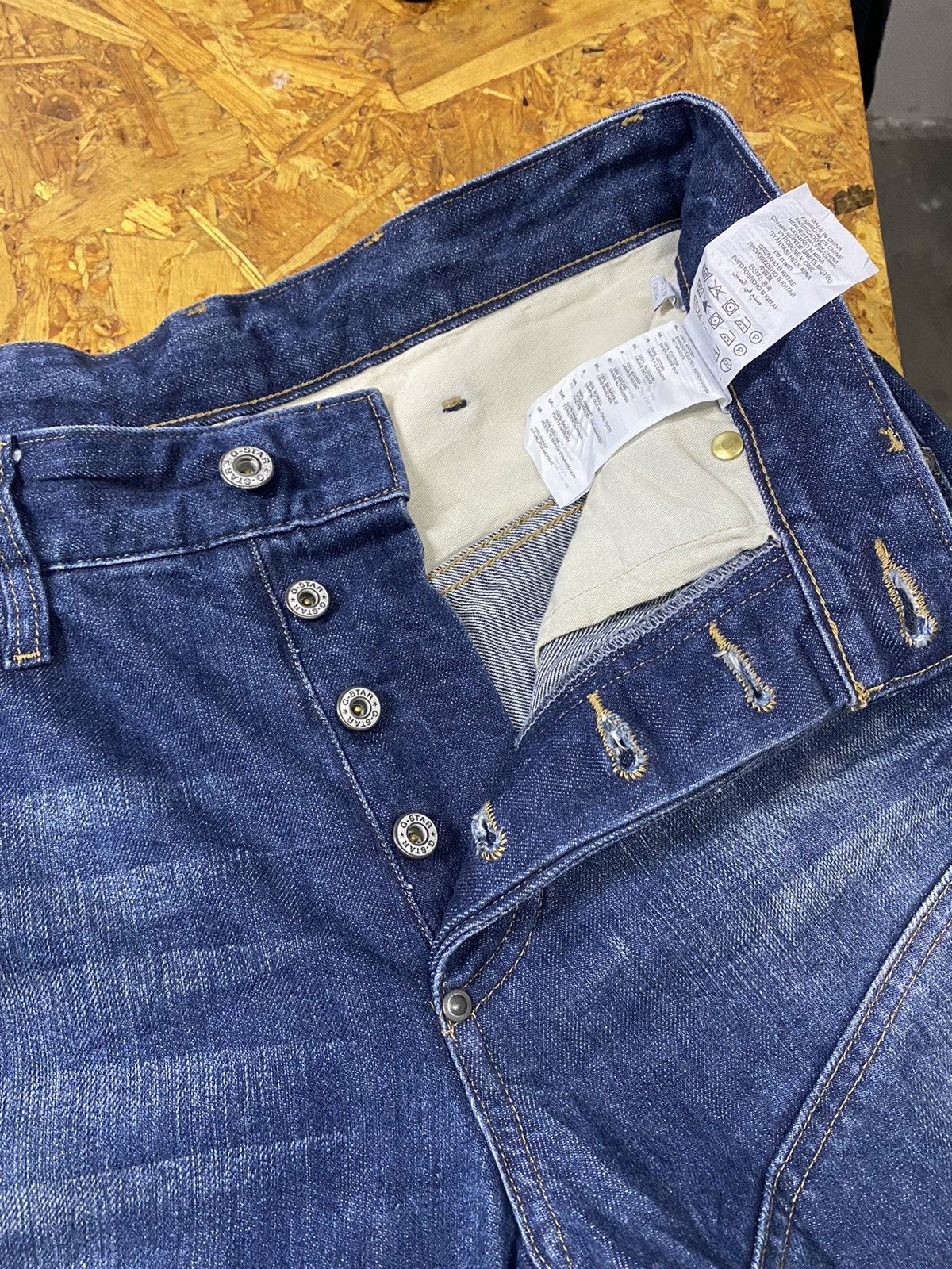 G-Star × Japanese Brand G Star Raw 3D Tapered Denim Biker Jeans @261 Size US 30 / EU 46 - 6 Thumbnail