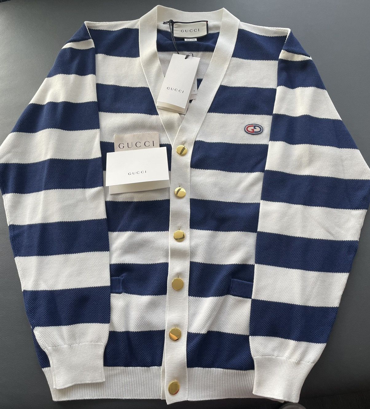 Gucci Rare Limited Super Runway BrandNew GG Logo Cardigan Sweater Size M / US 6-8 / IT 42-44 - 2 Thumbnail