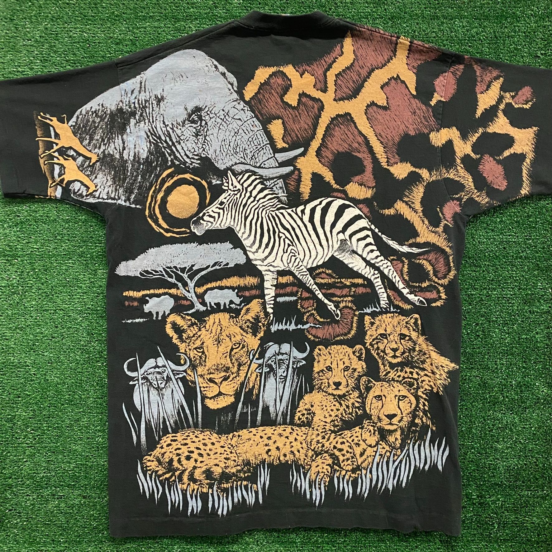 Vintage Safari Animal Vintage 90s Nature AOP T-Shirt | Grailed