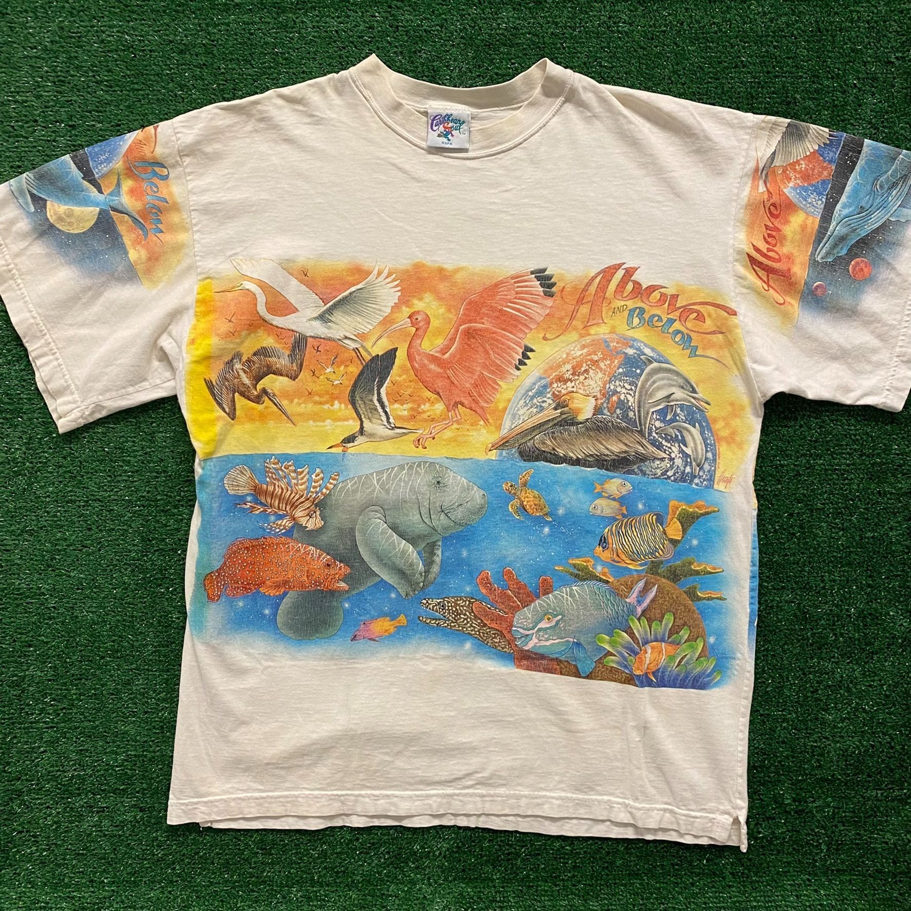 Vintage Animals Vintage 90s AOP Nature T-Shirt Size US XL / EU 56 / 4 - 1 Thumbnail