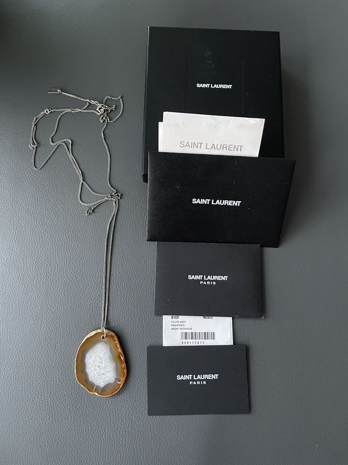 Saint Laurent Paris × Yves Saint Laurent Limited Edition Brand New Runway Precious Stone Necklace Size ONE SIZE - 3 Thumbnail