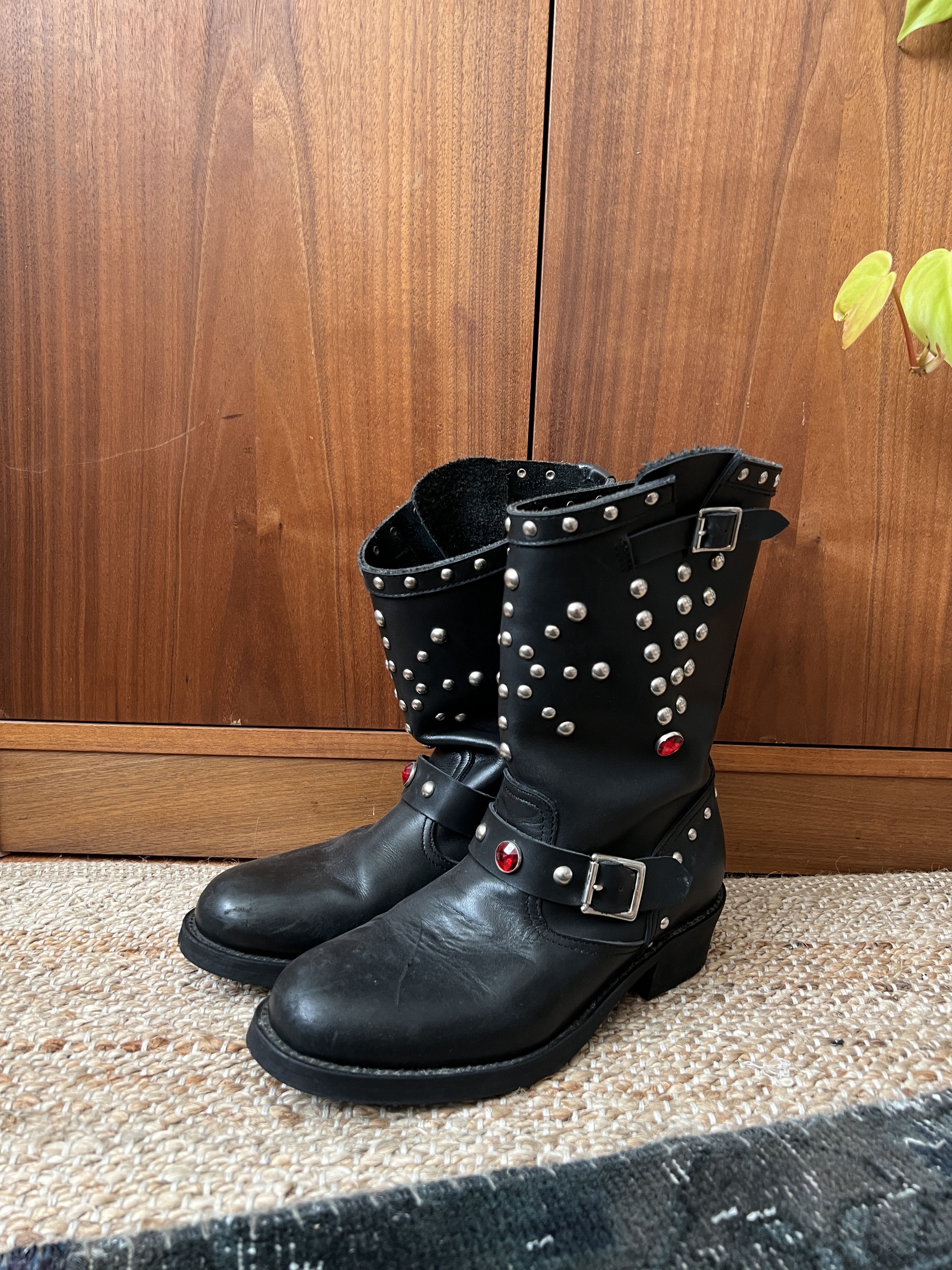 Junya Watanabe AW2002 Studded Engineer Boots | Grailed