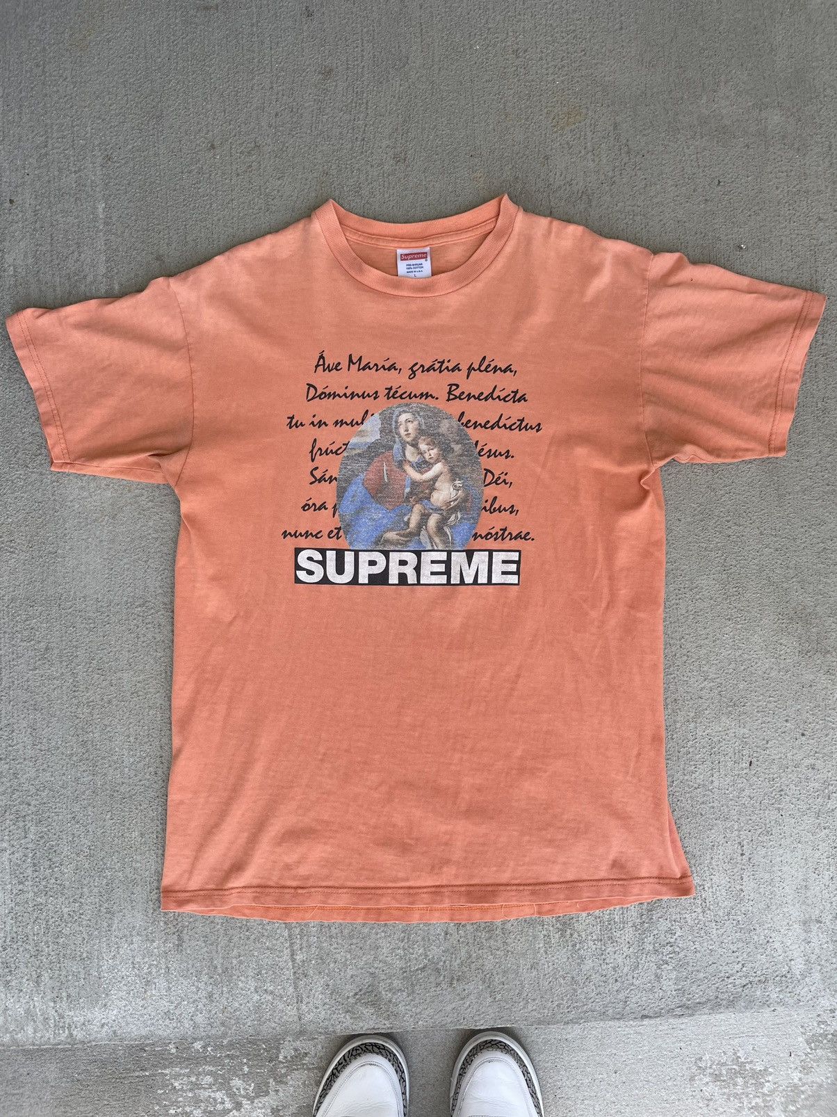 Supreme ave maria outlet tee