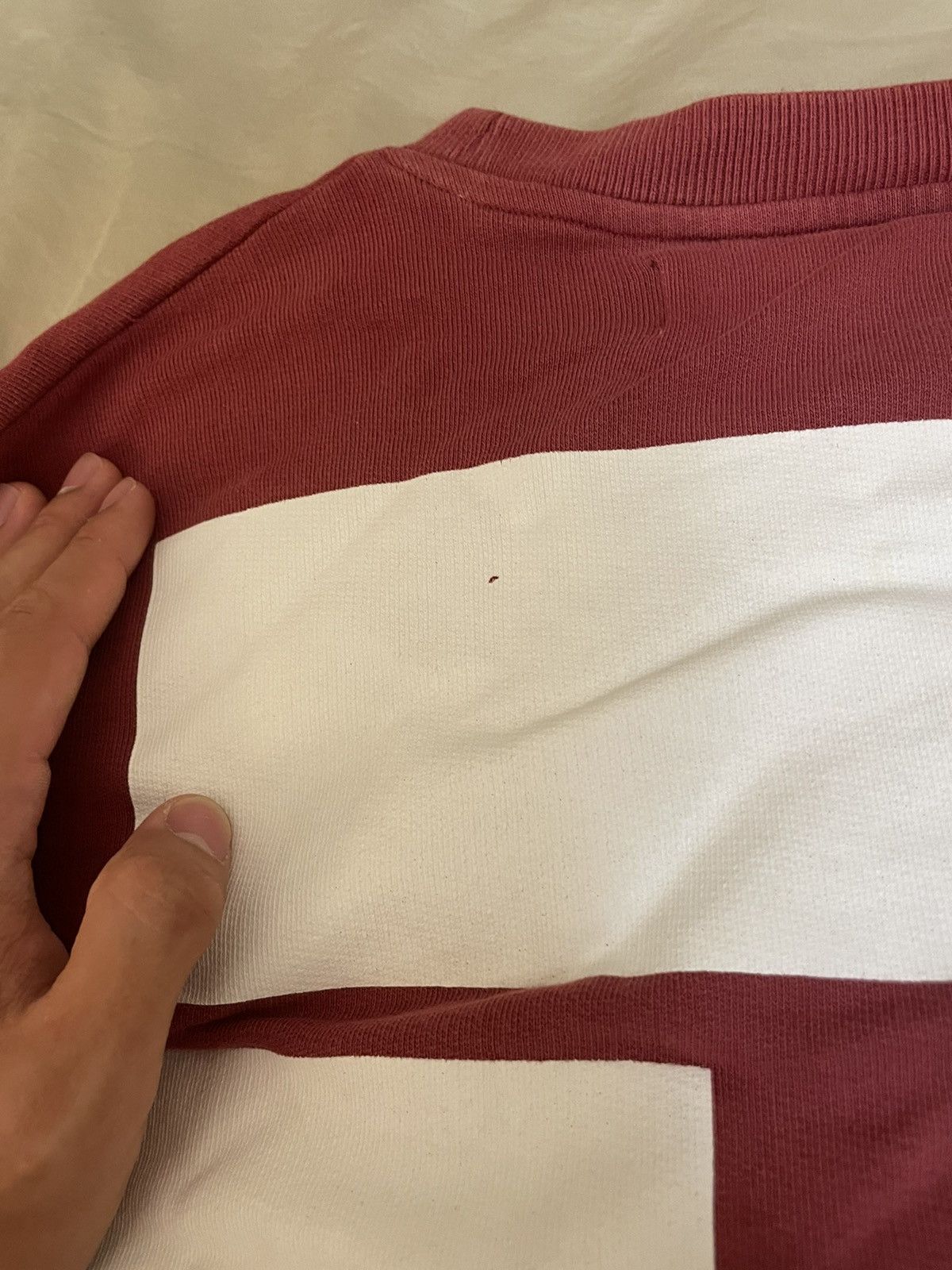 Off-White Off-White Diagonal Arrows Crewneck Sweatshirt (Burgundy/Red) Size US M / EU 48-50 / 2 - 3 Thumbnail