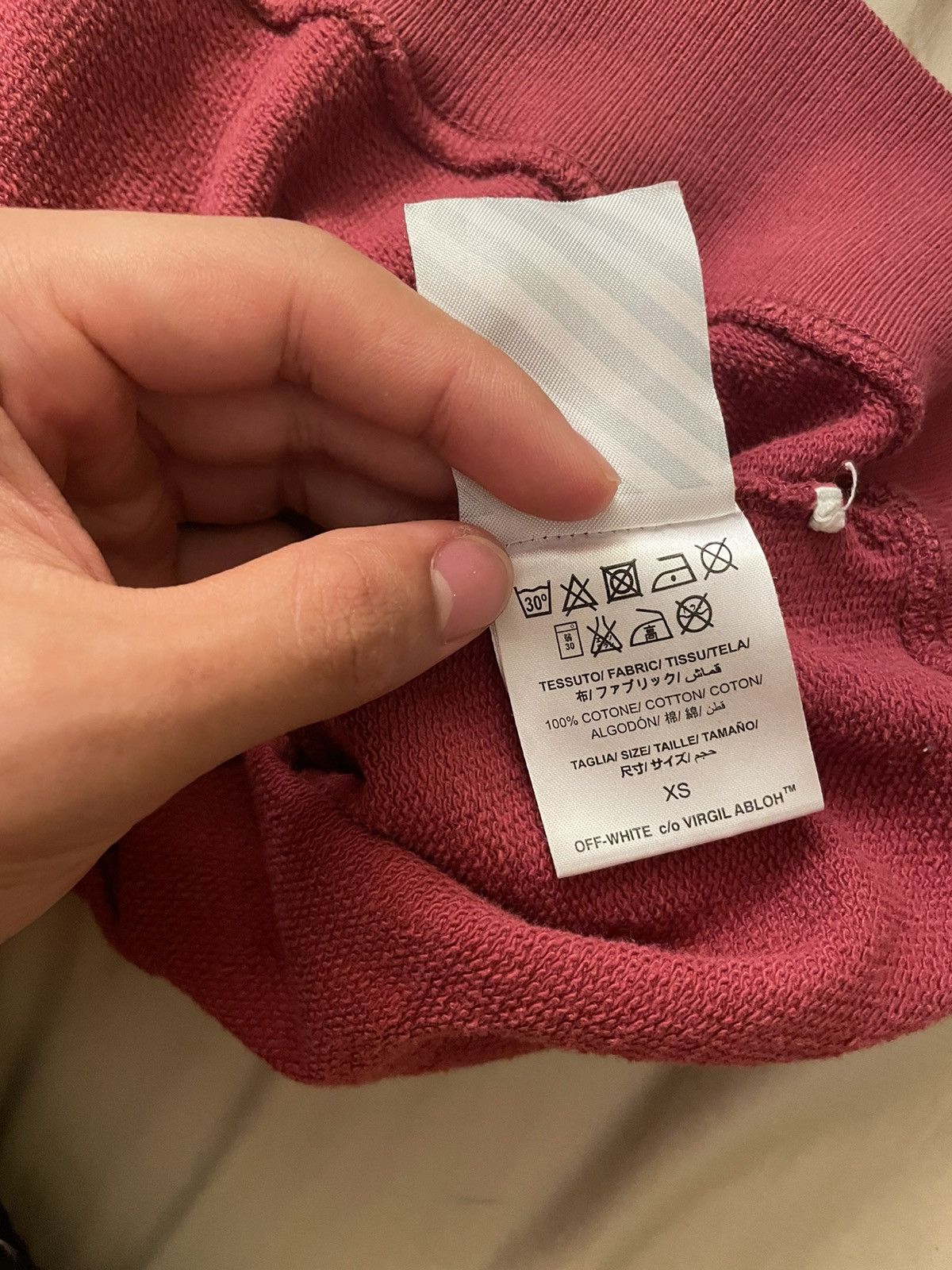 Off-White Off-White Diagonal Arrows Crewneck Sweatshirt (Burgundy/Red) Size US M / EU 48-50 / 2 - 7 Thumbnail