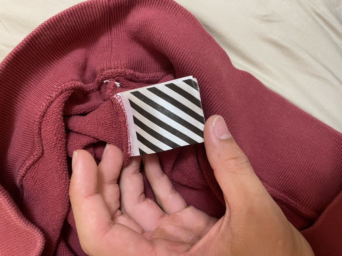 Off-White Off-White Diagonal Arrows Crewneck Sweatshirt (Burgundy/Red) Size US M / EU 48-50 / 2 - 6 Thumbnail