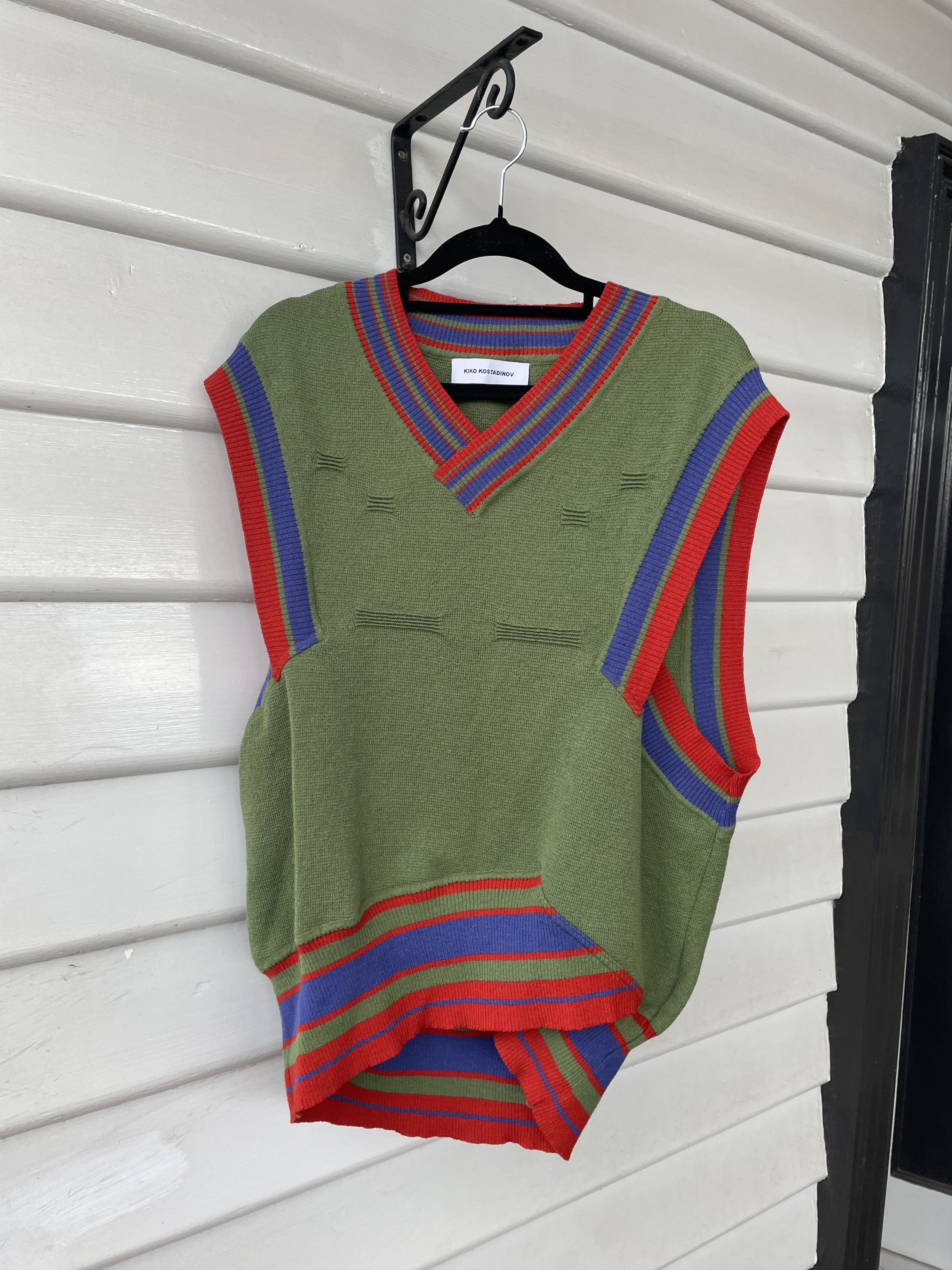 image of Kiko Kostadinov Dorset Vest in Green, Men's (Size Medium)