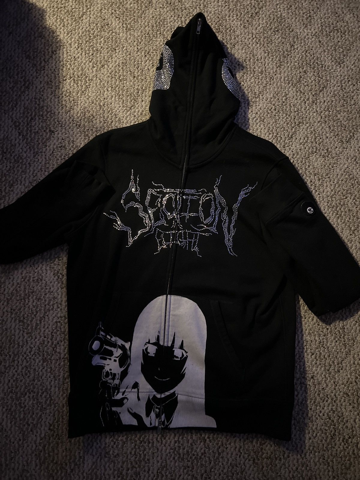 Section 8 section 8 Shoot em Up anime rhinestone hoodie Grailed