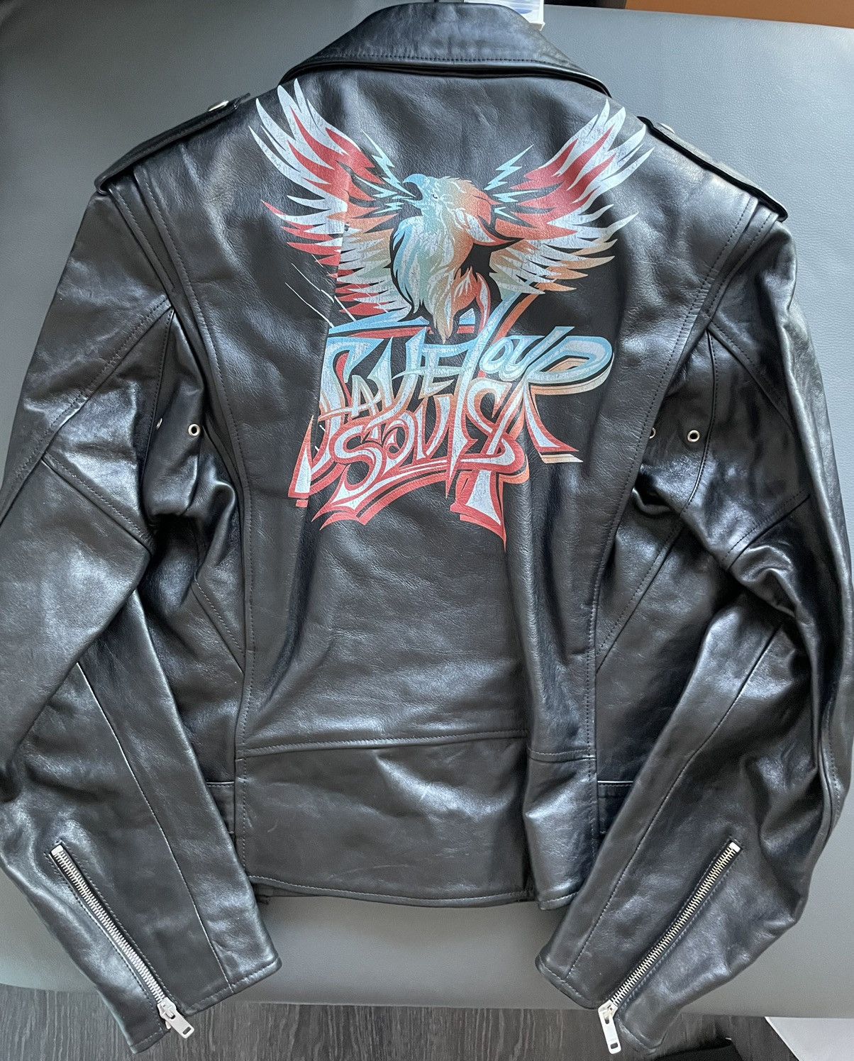 Givenchy RARE $5,500 Value Runway Givenchy DiSTRESSED Leather jacket Size XXL / US 16-18 / IT 52-54 - 2 Thumbnail
