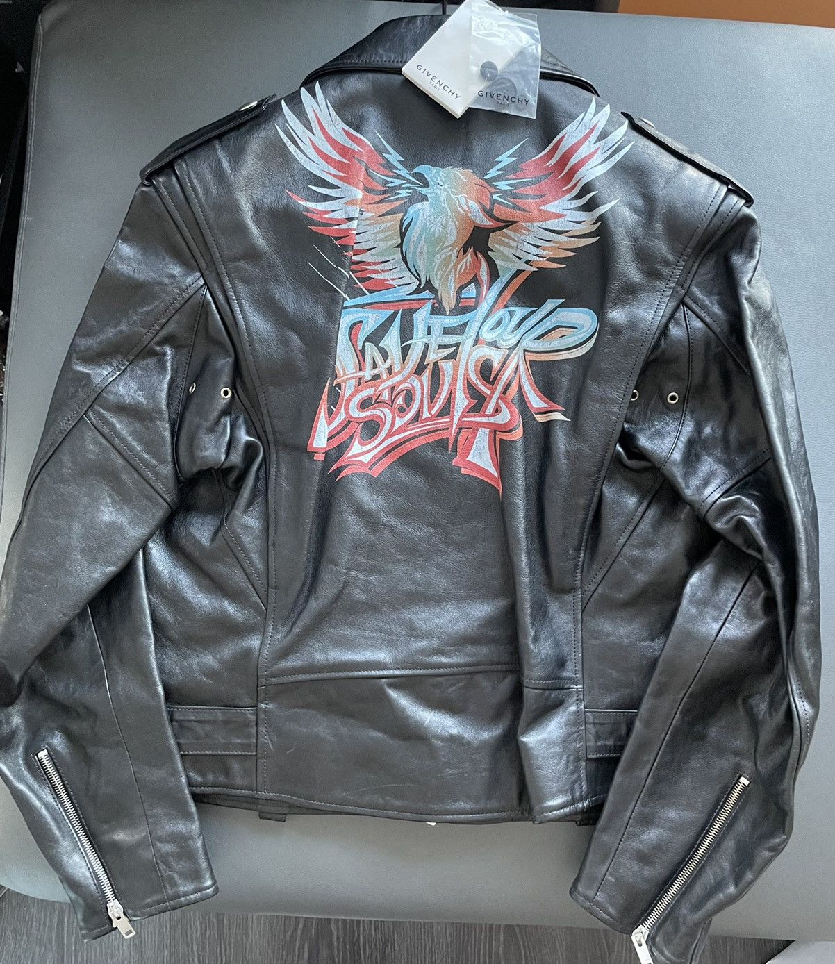 Givenchy RARE $5,500 Value Runway Givenchy DiSTRESSED Leather jacket Size XXL / US 16-18 / IT 52-54 - 17 Thumbnail