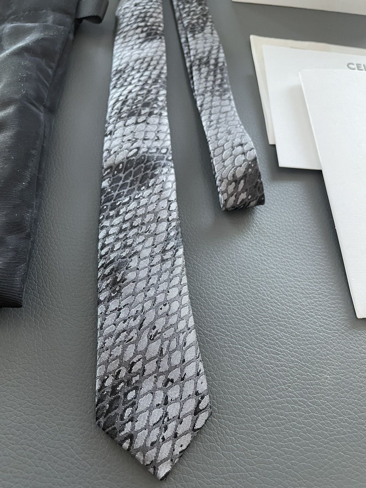 Celine × Hedi Slimane Limited Edition Celine Hedi Slimane Python Tie Brand NEW Size ONE SIZE - 8 Thumbnail