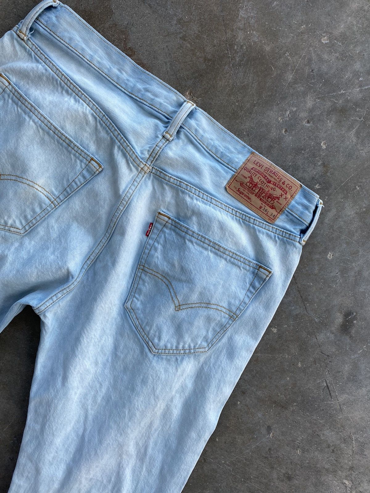 supreme LEVI'S Bleached 501 jean