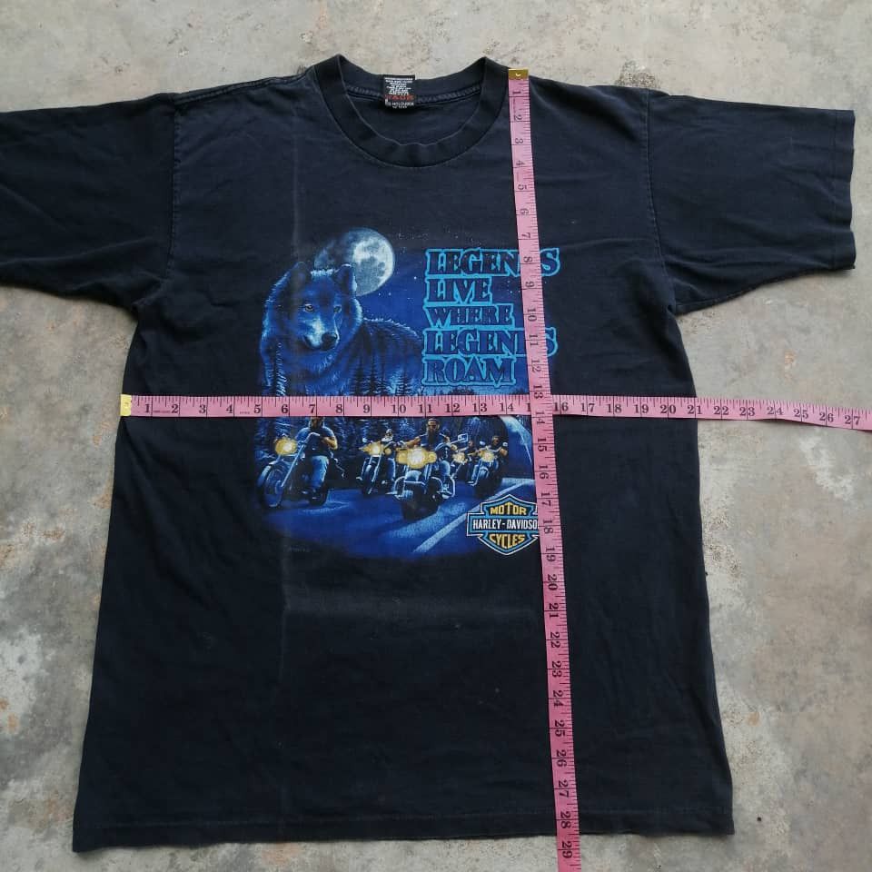 Harley Davidson × Vintage Vintage 1995 Harley Davidson Tees Faded Black Size US L / EU 52-54 / 3 - 14 Thumbnail