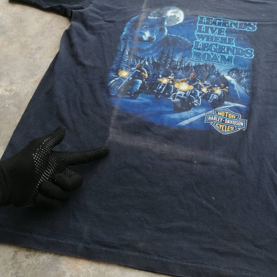 Harley Davidson × Vintage Vintage 1995 Harley Davidson Tees Faded Black Size US L / EU 52-54 / 3 - 5 Thumbnail