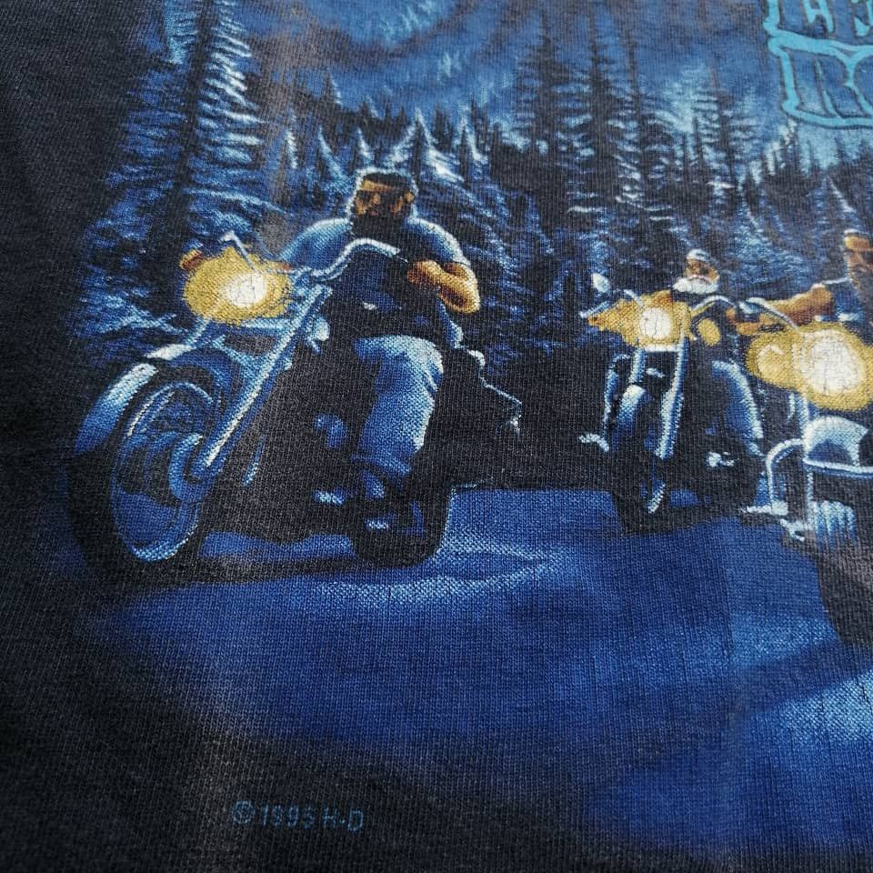 Harley Davidson × Vintage Vintage 1995 Harley Davidson Tees Faded Black Size US L / EU 52-54 / 3 - 9 Thumbnail