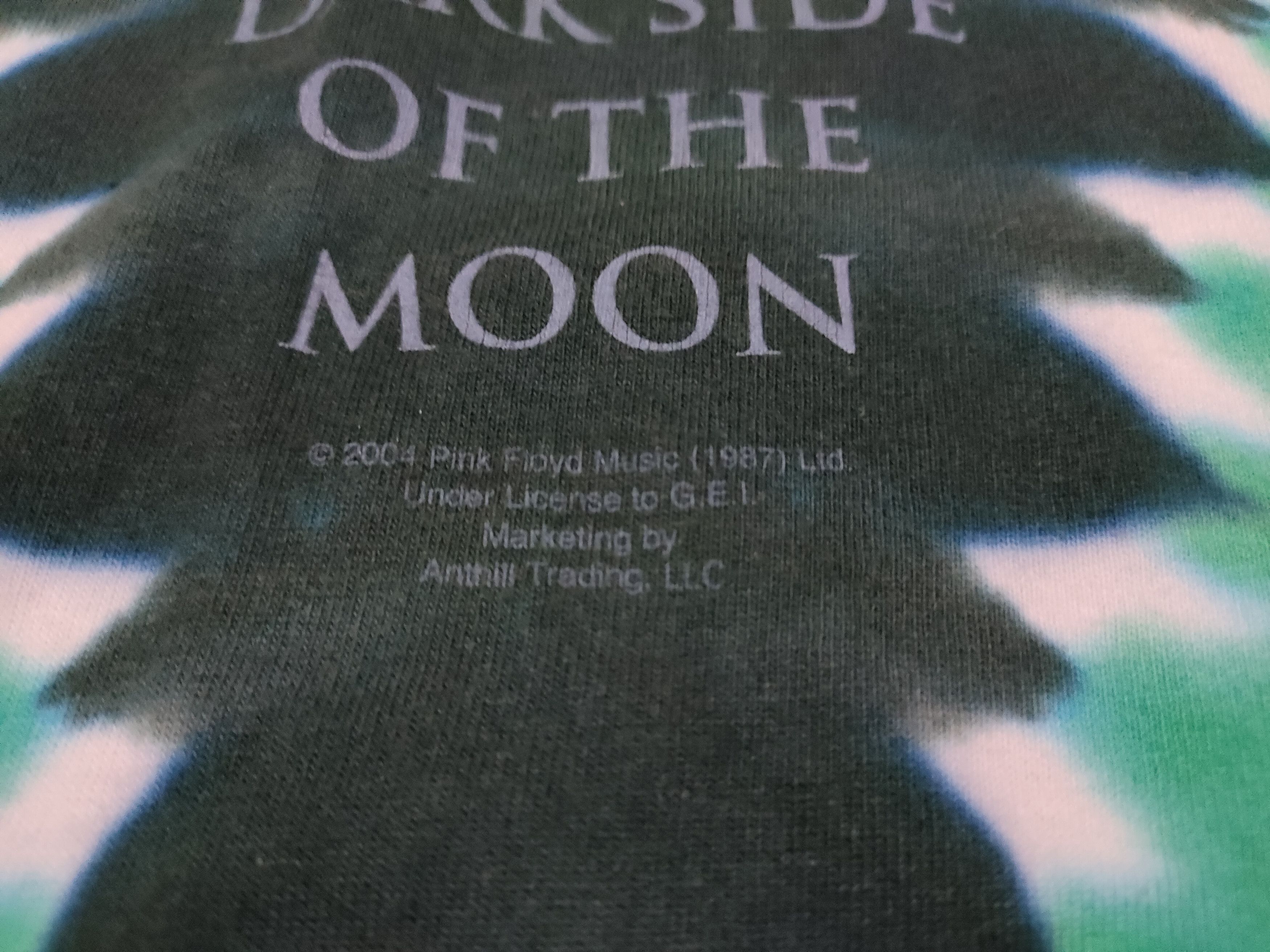 Band Tees × Pink Floyd × Vintage Vintage Pink Floyd Dark Side of The Moon Tie Dye Rock Tee Size US XL / EU 56 / 4 - 4 Thumbnail