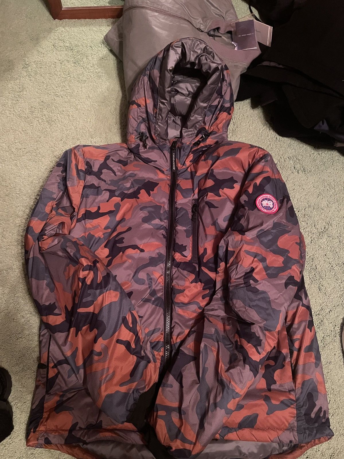 Canada Goose Canada Goose Grey Orange Camo Puffer Jacket Grailed