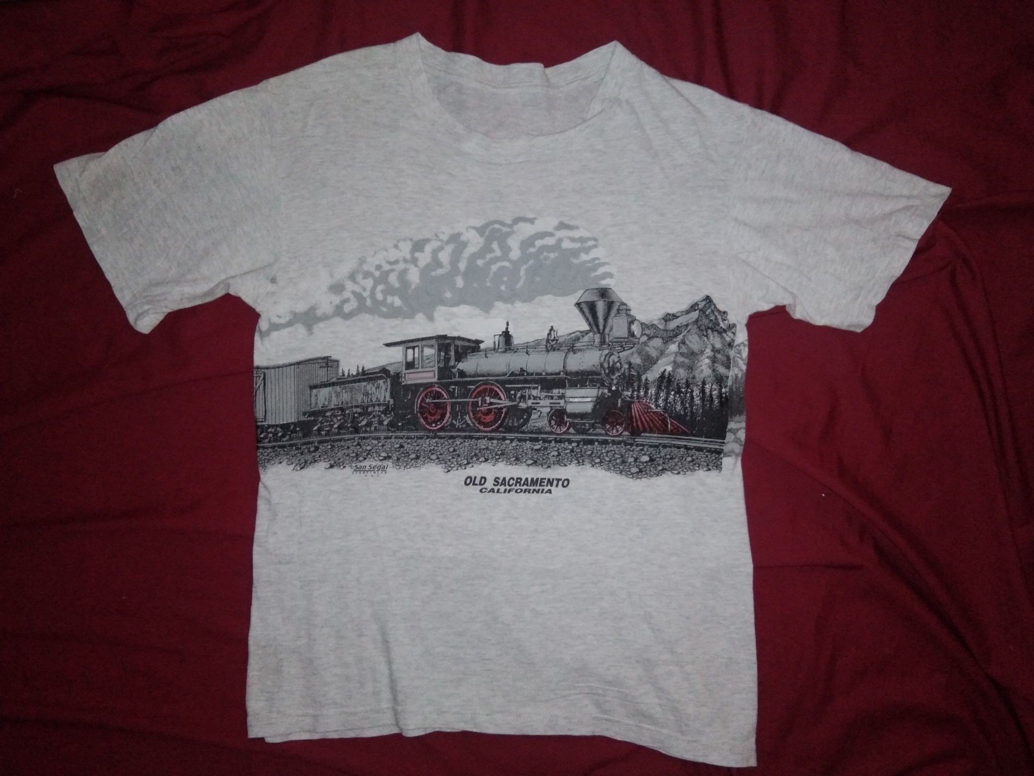 Vintage VTG 80s Old Sacramento California railway art tshirt Size US S / EU 44-46 / 1 - 2 Thumbnail