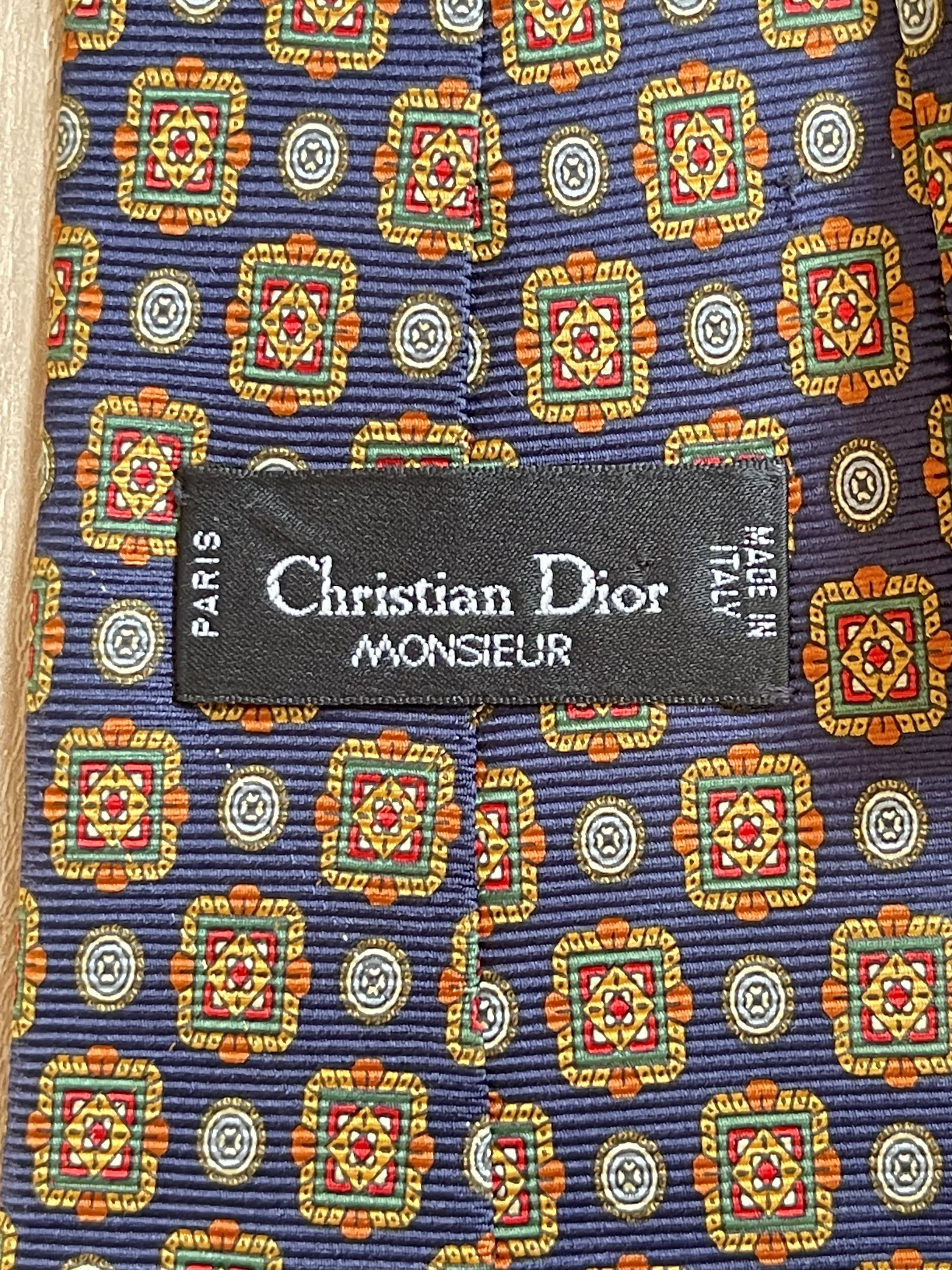 Christian Dior Monsieur 🔥 2 x christian Dior silk Ties France italy Size ONE SIZE - 5 Thumbnail