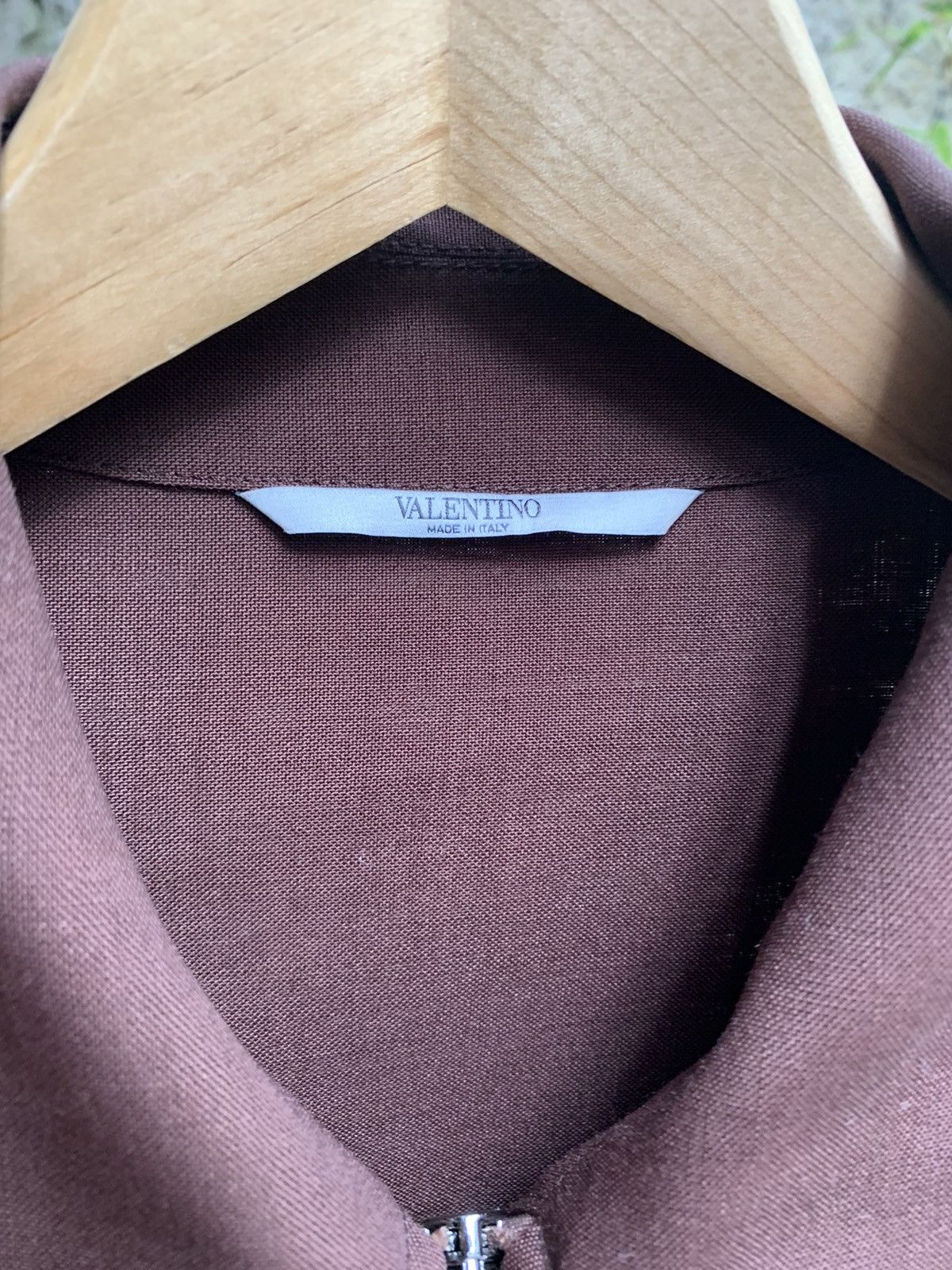 Valentino Valentino SS17 Tropical Wool Blouson Burgundy Brown Size US M / EU 48-50 / 2 - 6 Thumbnail
