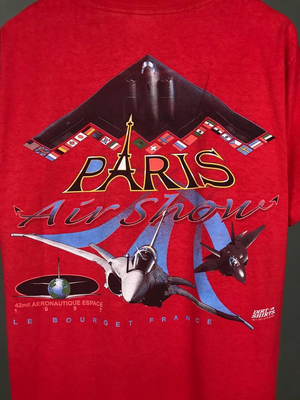 Vintage Paris Air Show 1997 American vintage made in USA tee Size US L / EU 52-54 / 3 - 8 Thumbnail