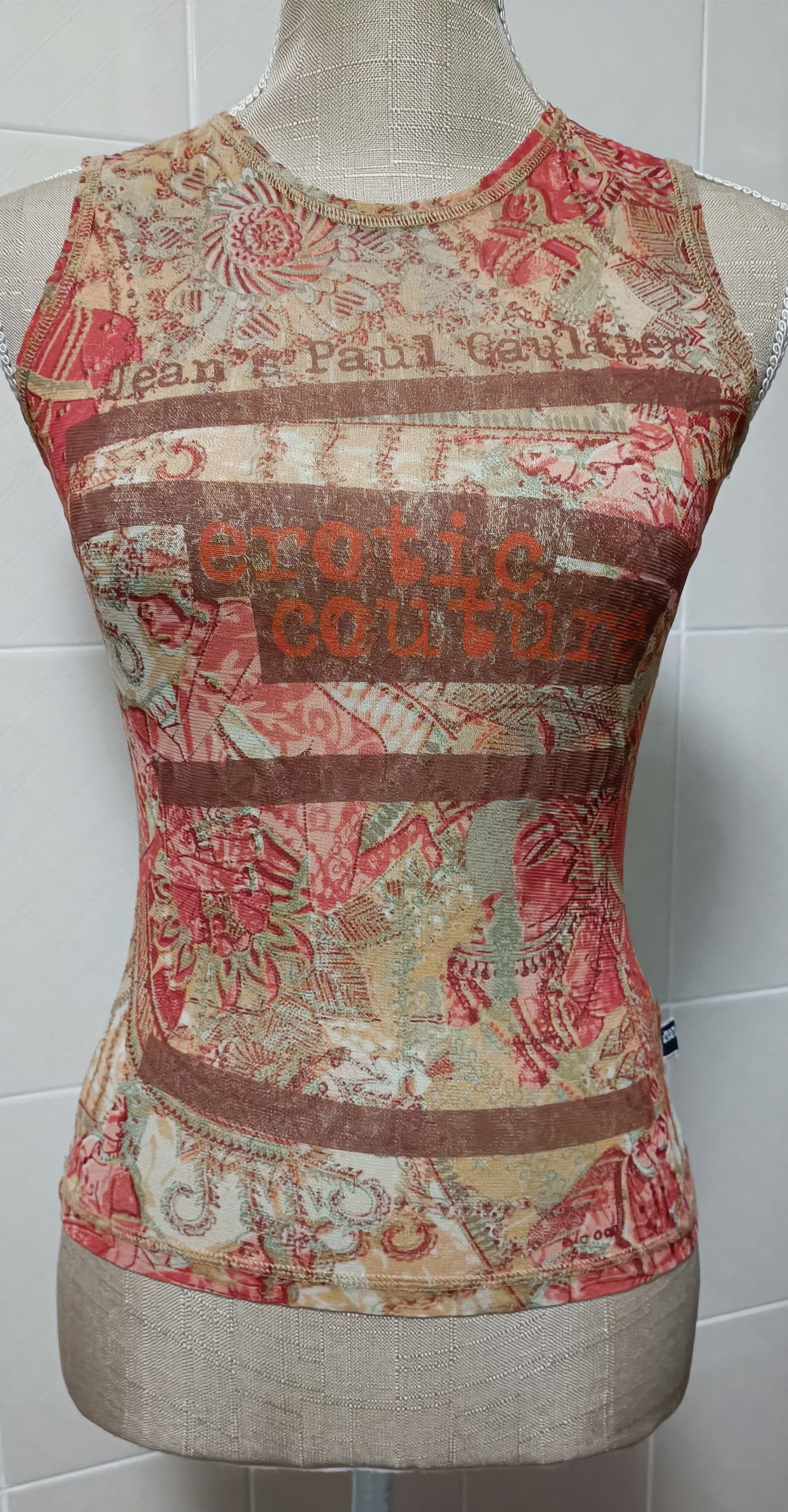 Jean Paul Gaultier Tank top in mesh - Kamasutra - Erotic Couture | Grailed