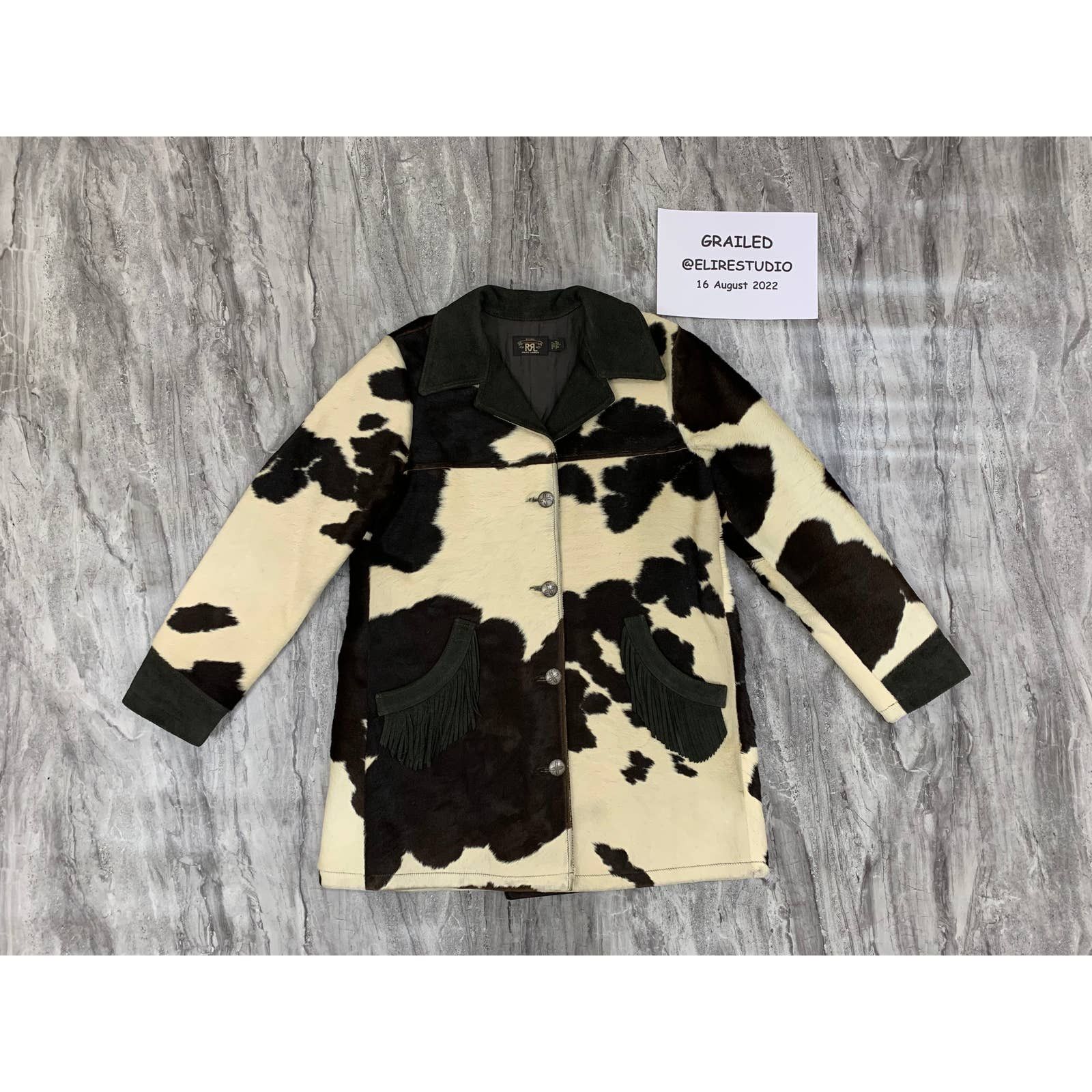 Ralph Lauren Double RL Hair On Hide Leather Jacket RRL Cowhide Jacket Size XS / US 0-2 / IT 36-38 - 2 Thumbnail