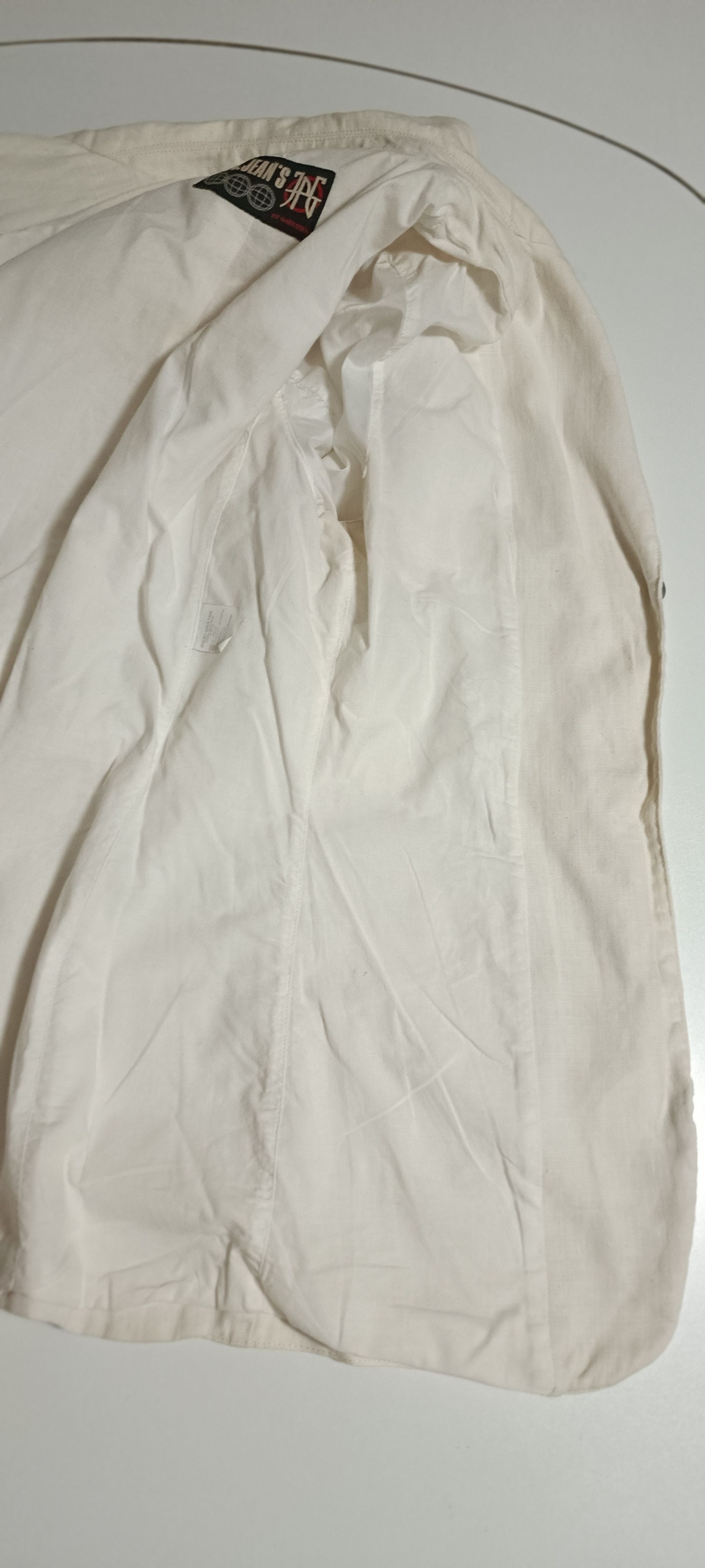 Jean Paul Gaultier Ecru linen jacket with shoulder pads. 90's Size US S / EU 44-46 / 1 - 8 Thumbnail