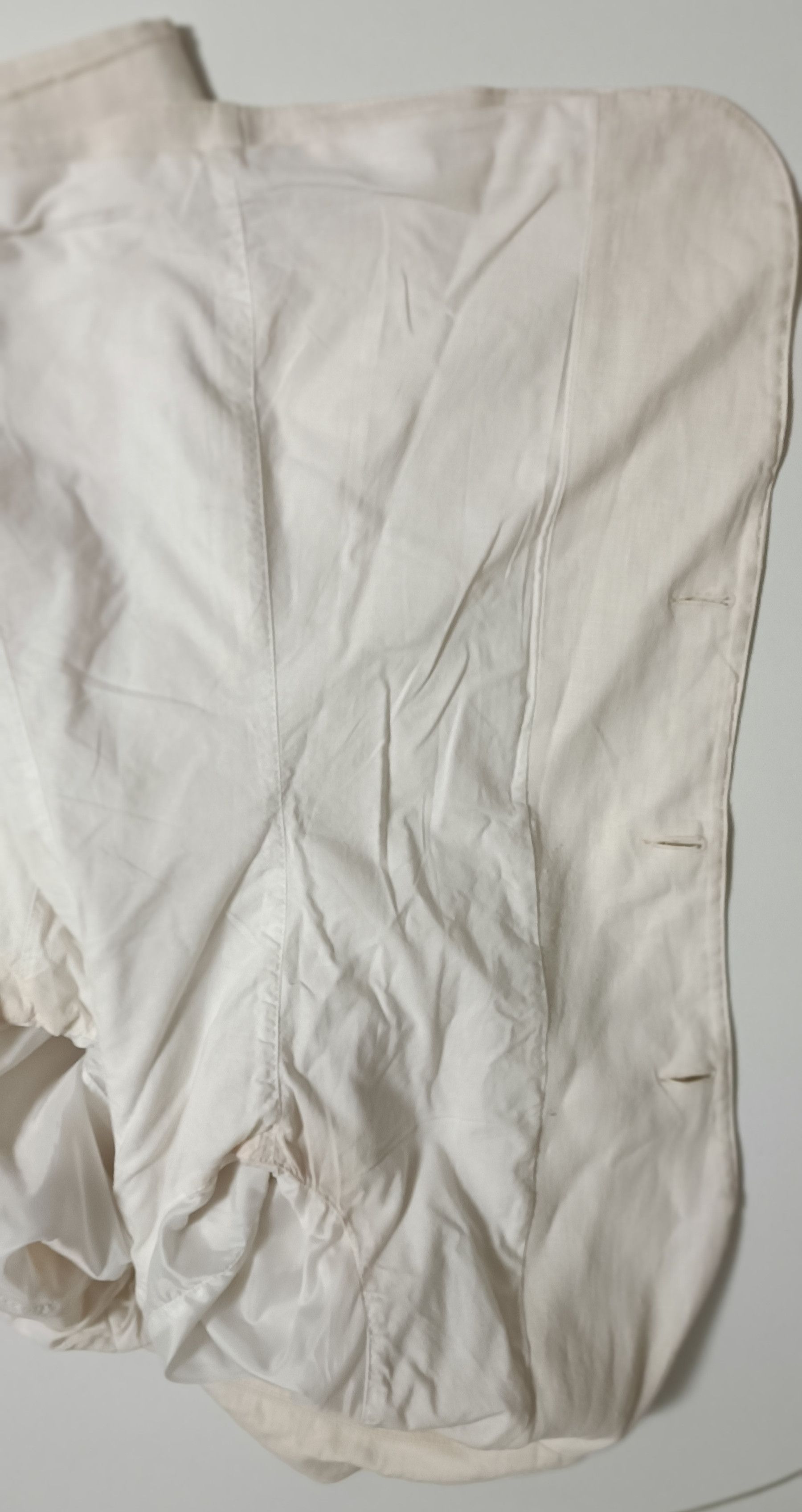 Jean Paul Gaultier Ecru linen jacket with shoulder pads. 90's Size US S / EU 44-46 / 1 - 5 Thumbnail