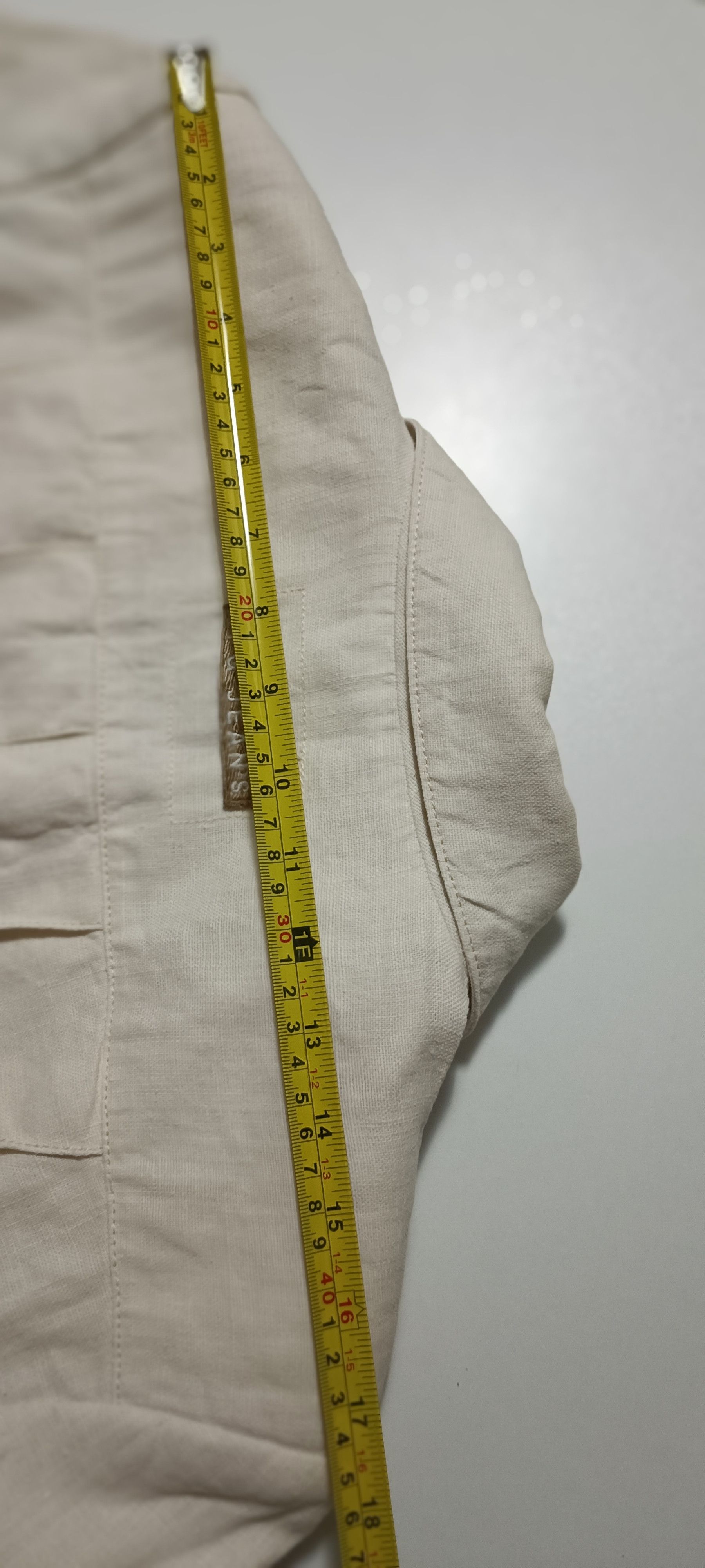 Jean Paul Gaultier Ecru linen jacket with shoulder pads. 90's Size US S / EU 44-46 / 1 - 12 Thumbnail