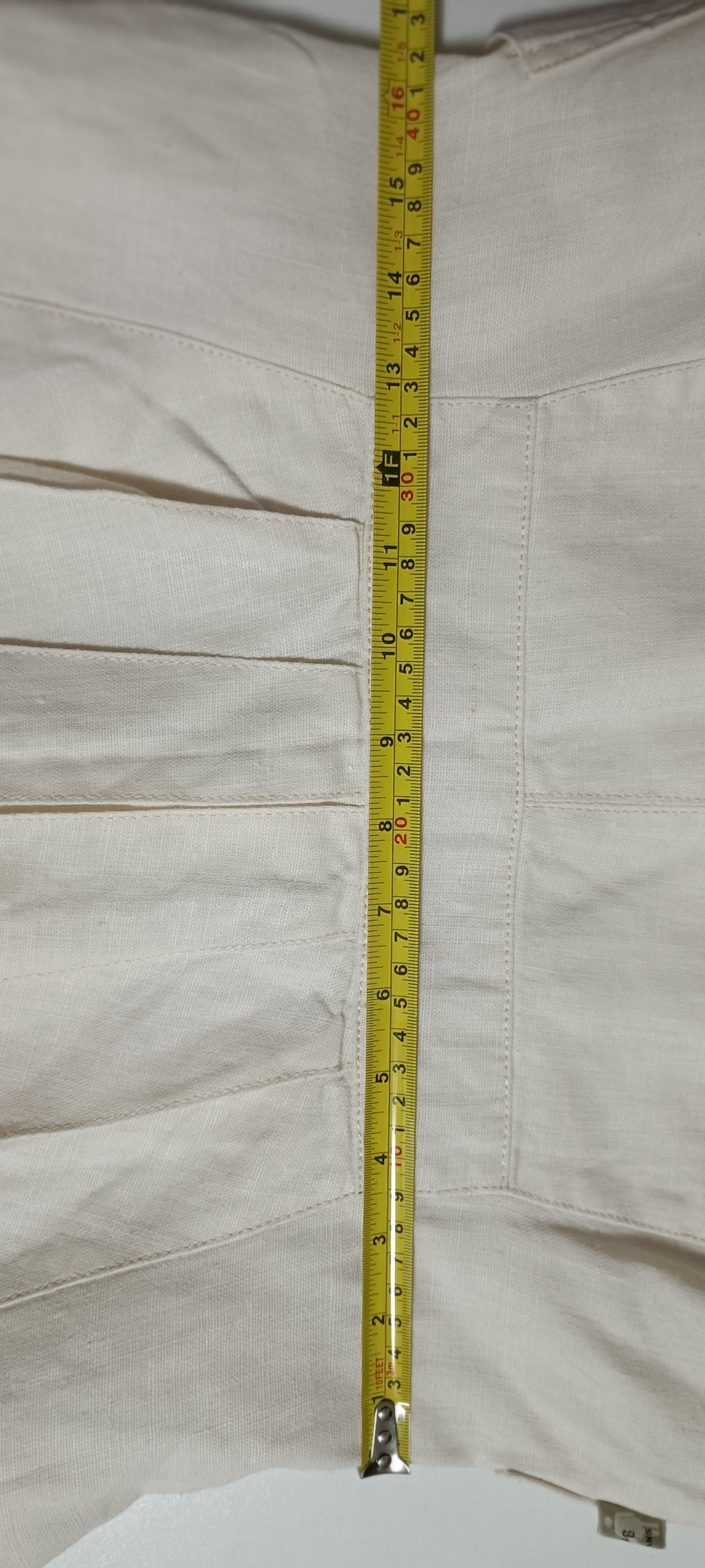 Jean Paul Gaultier Ecru linen jacket with shoulder pads. 90's Size US S / EU 44-46 / 1 - 11 Thumbnail