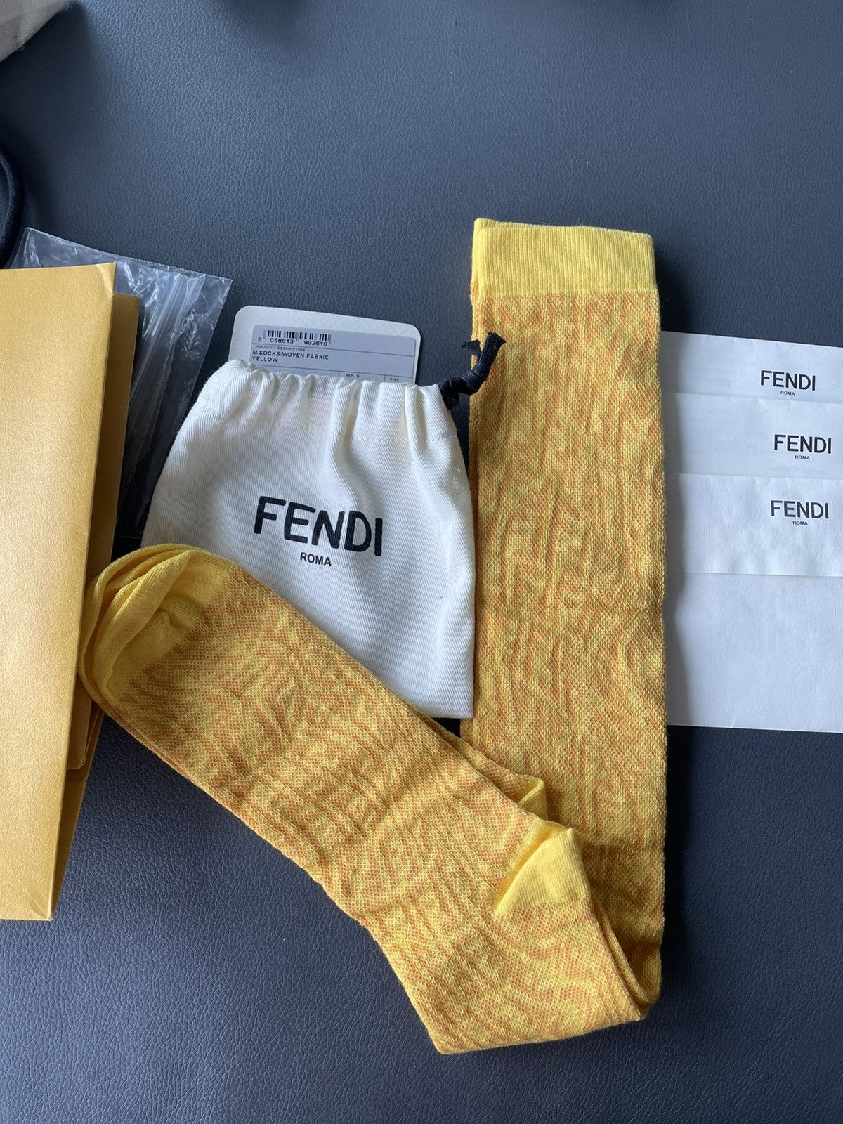 Fendi Brand New Super Runway FF Logo Fendi Socks Size ONE SIZE - 6 Thumbnail