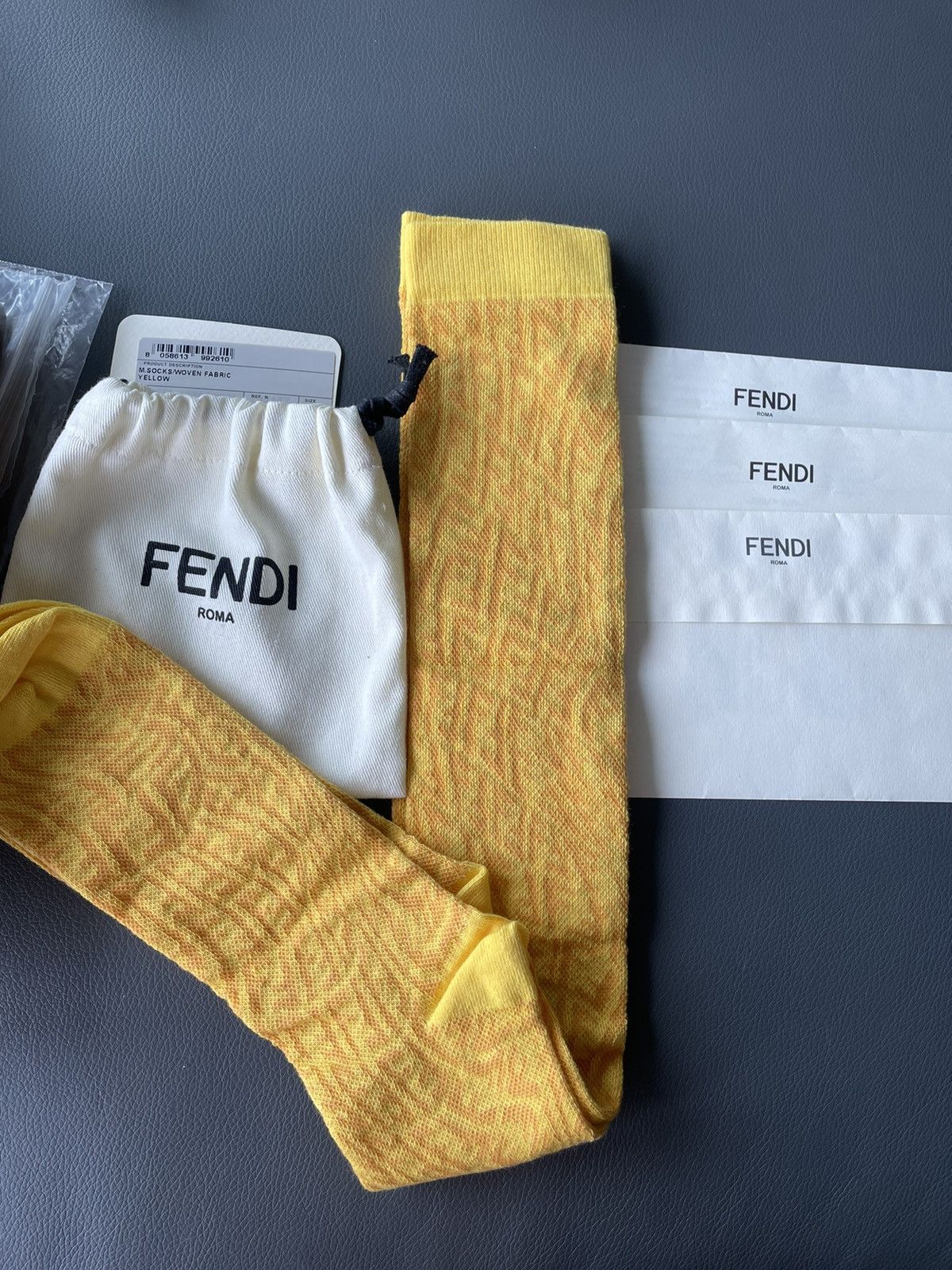 Fendi Brand New Super Runway FF Logo Fendi Socks Size ONE SIZE - 5 Thumbnail
