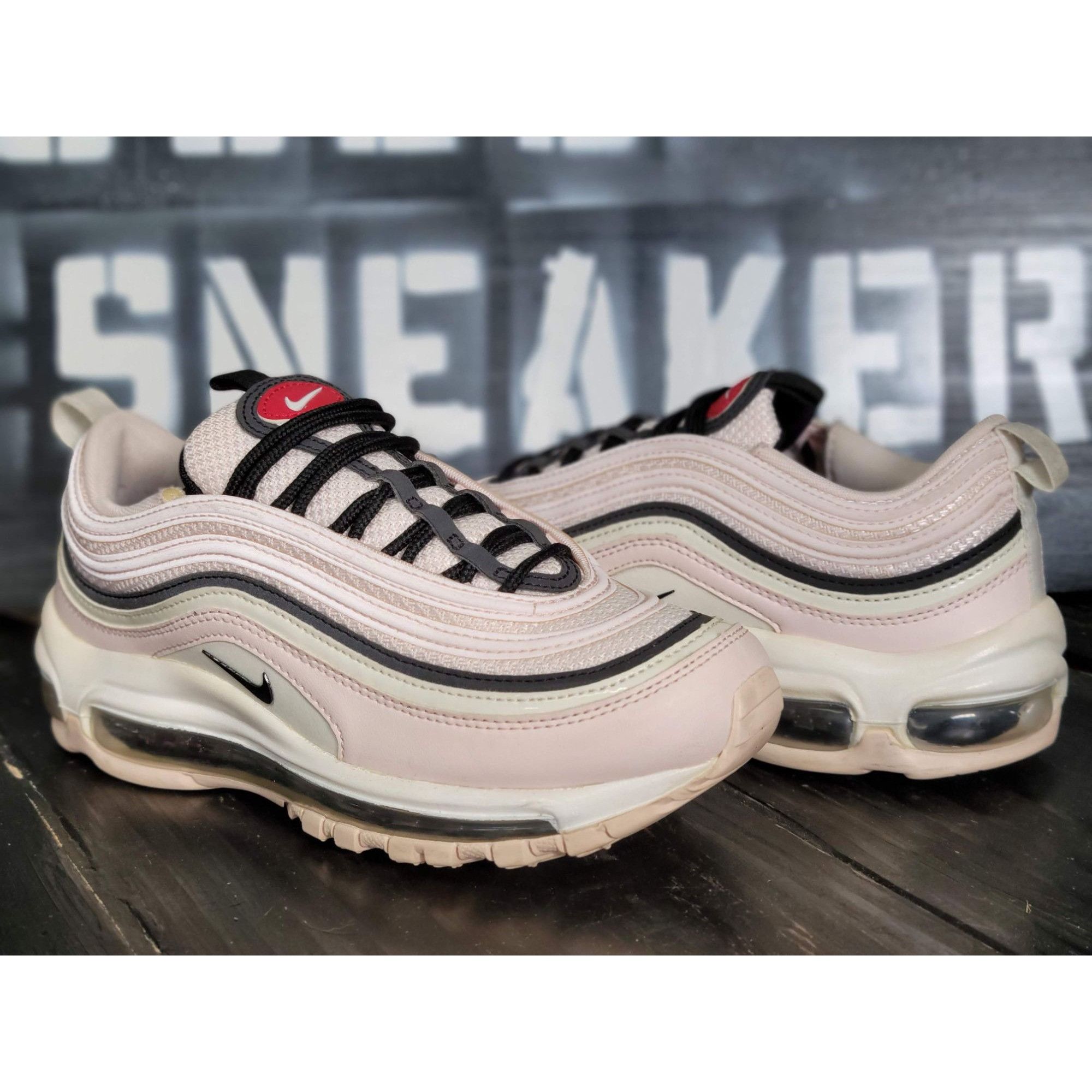 2019 Nike Air Max 97 White/Pink/Black Running Shoes 921733-6