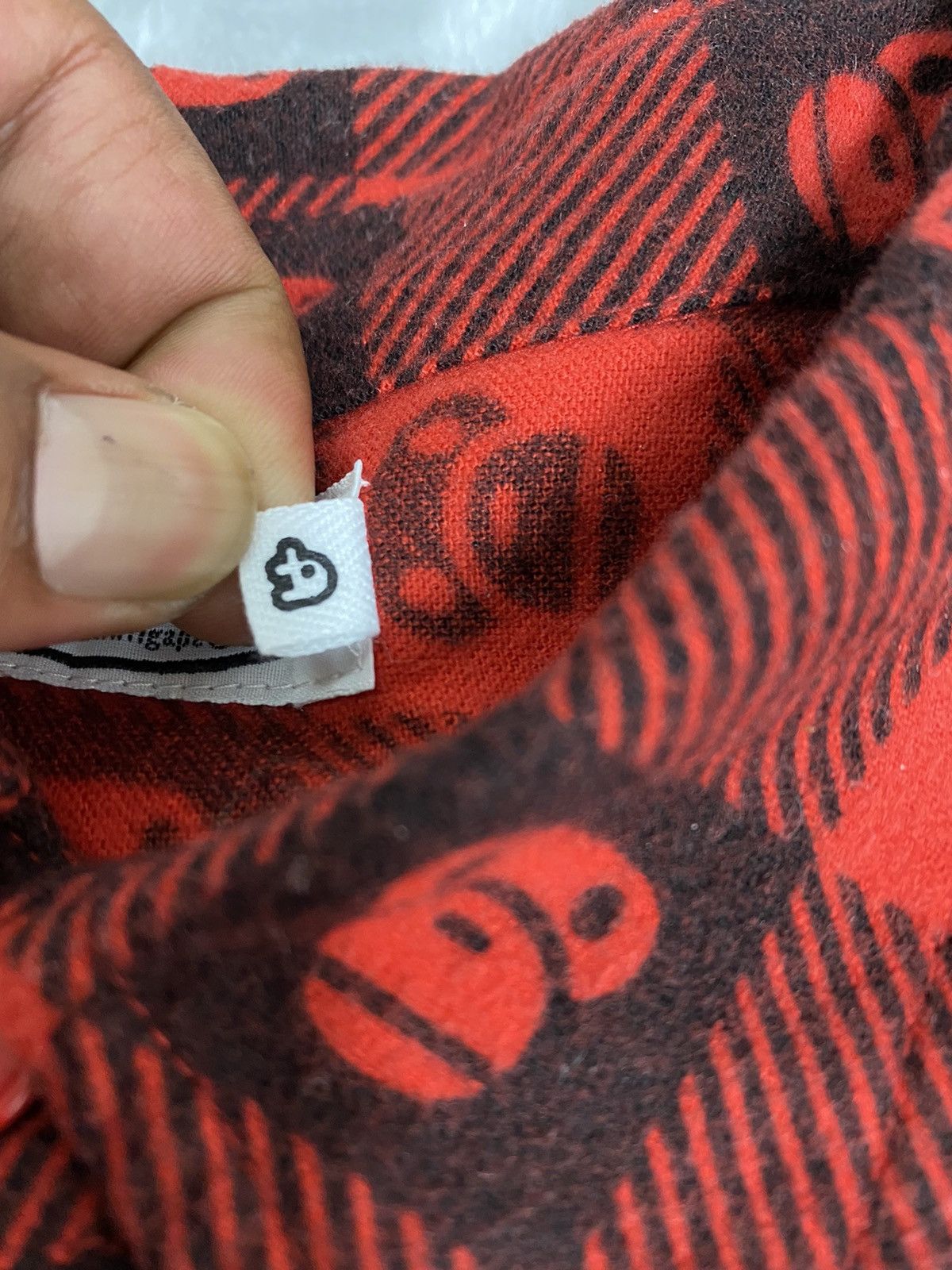 Bape Baby Milo Monogram Check Button Up Shirt Size US M / EU 48-50 / 2 - 7 Thumbnail