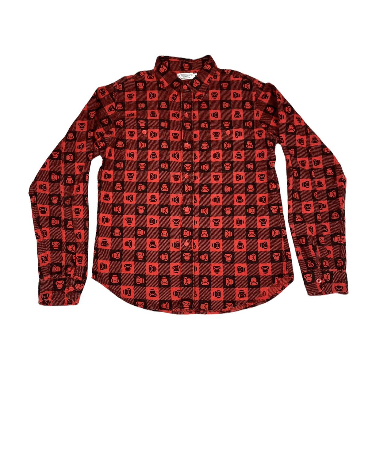 Baby Milo Monogram Check Button Up Shirt