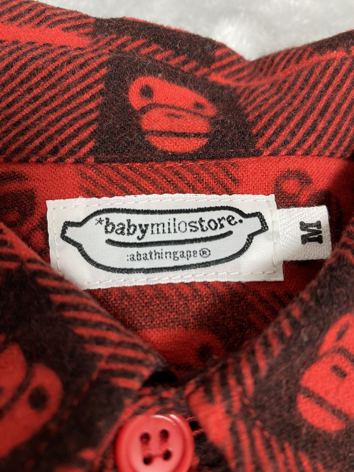 Bape Baby Milo Monogram Check Button Up Shirt Size US M / EU 48-50 / 2 - 6 Thumbnail