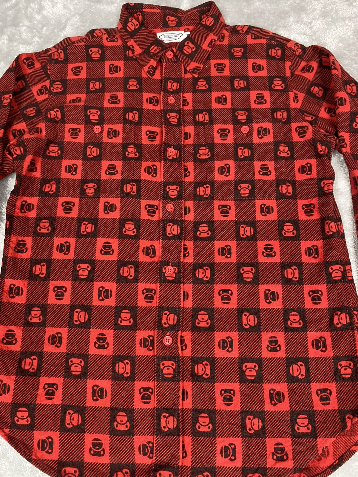 Bape Baby Milo Monogram Check Button Up Shirt Size US M / EU 48-50 / 2 - 2 Thumbnail