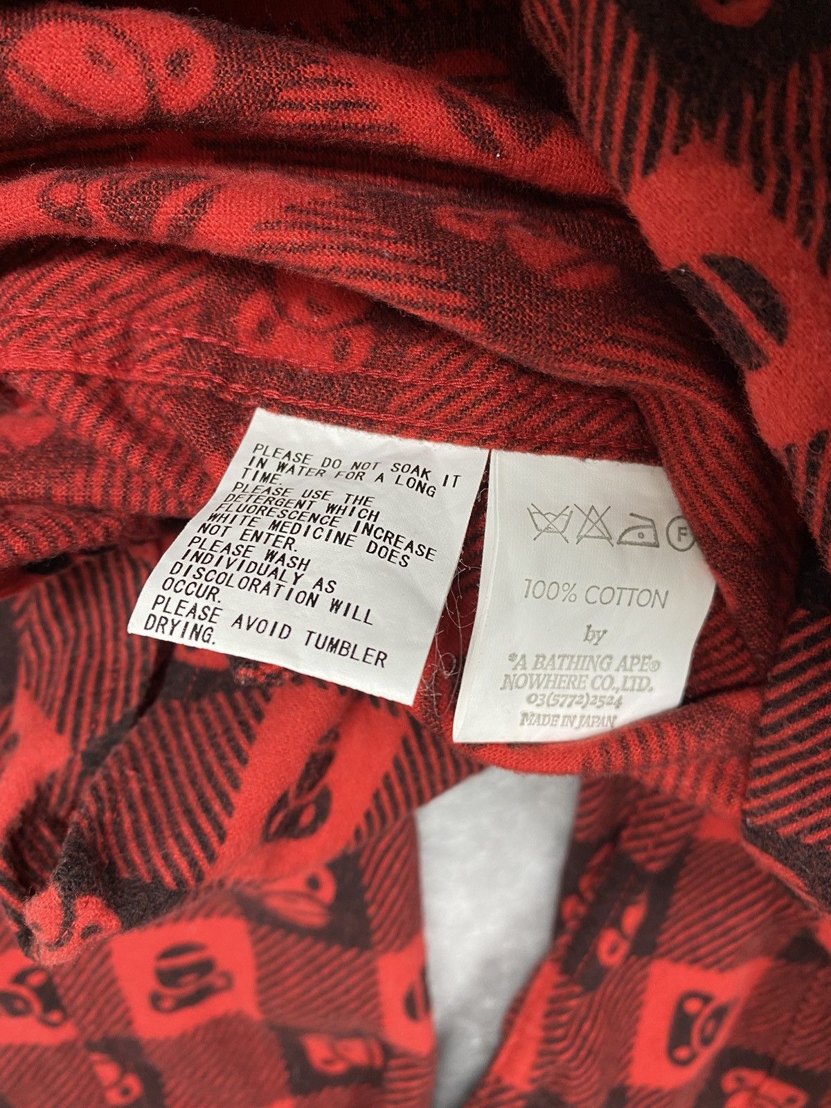 Bape Baby Milo Monogram Check Button Up Shirt Size US M / EU 48-50 / 2 - 9 Thumbnail