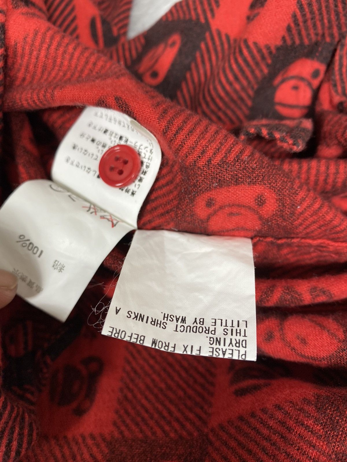 Bape Baby Milo Monogram Check Button Up Shirt Size US M / EU 48-50 / 2 - 10 Thumbnail